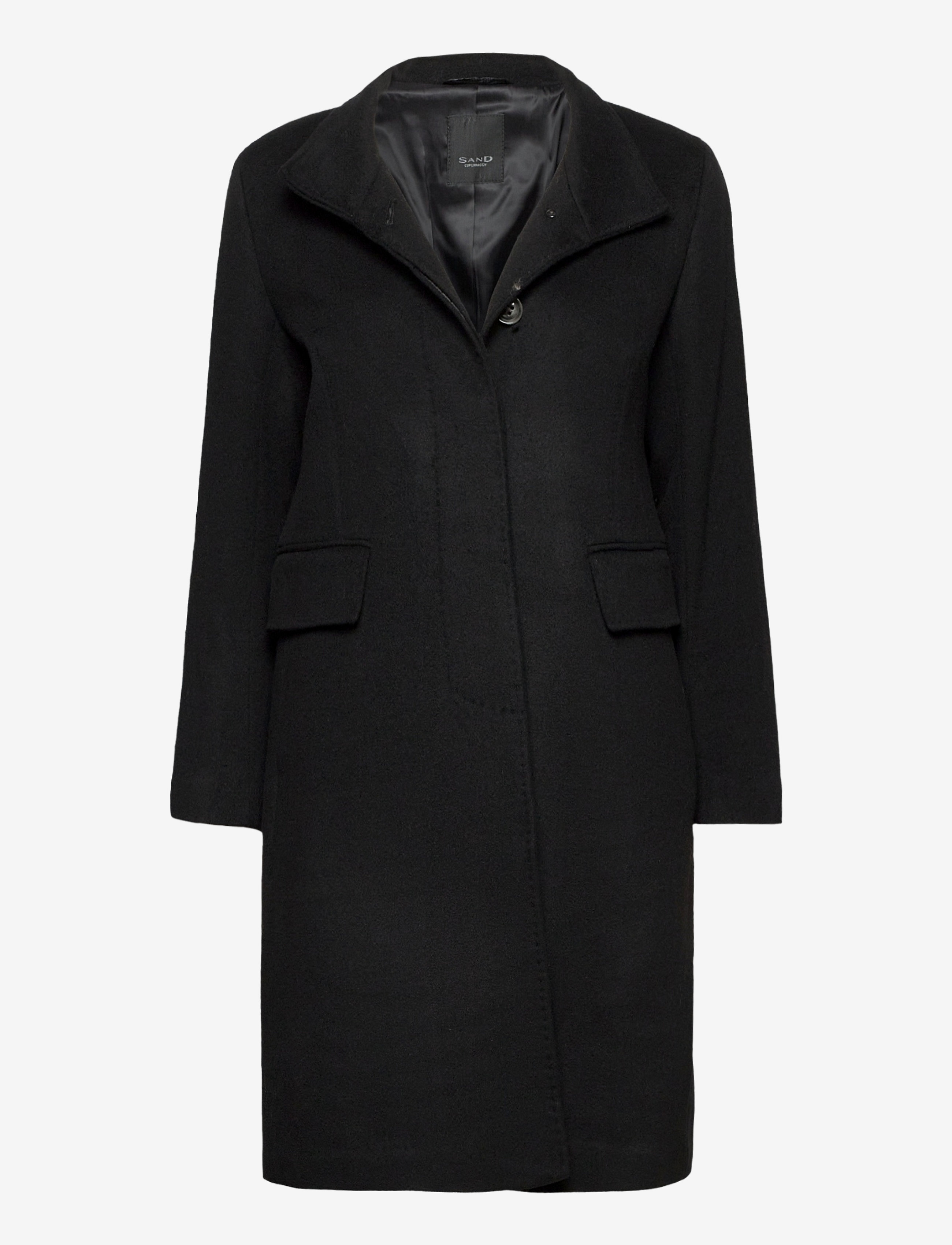 SAND - Cashmere Coat W - Parker 3 - black - 0