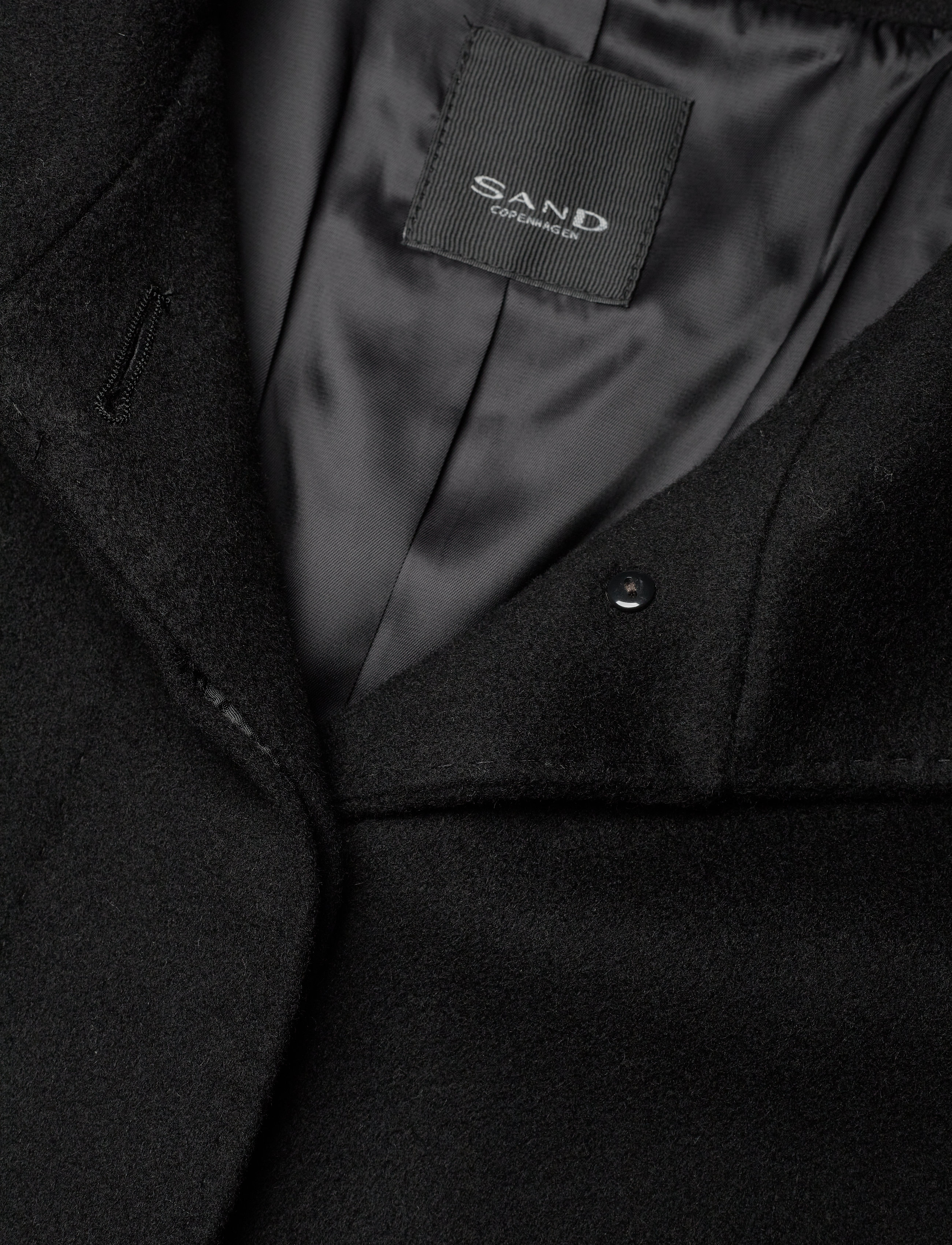 SAND - Cashmere Coat W - Parker 3 - black - 3