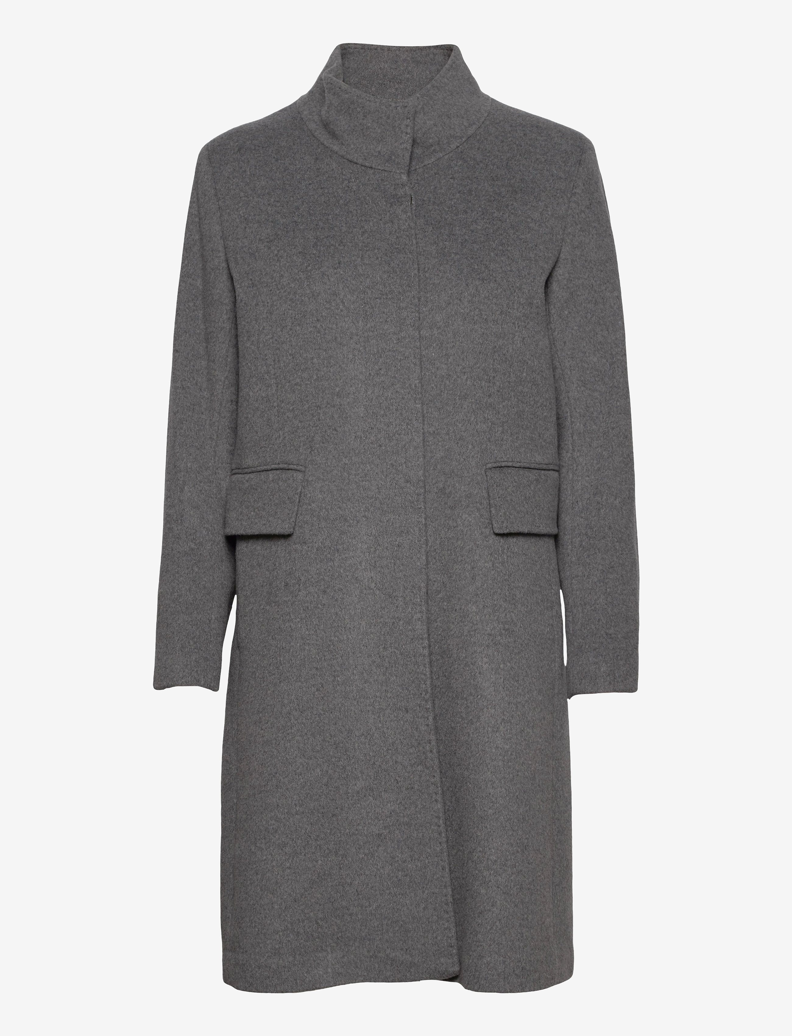 SAND - Cashmere Coat W - Parker 3 - grey - 0