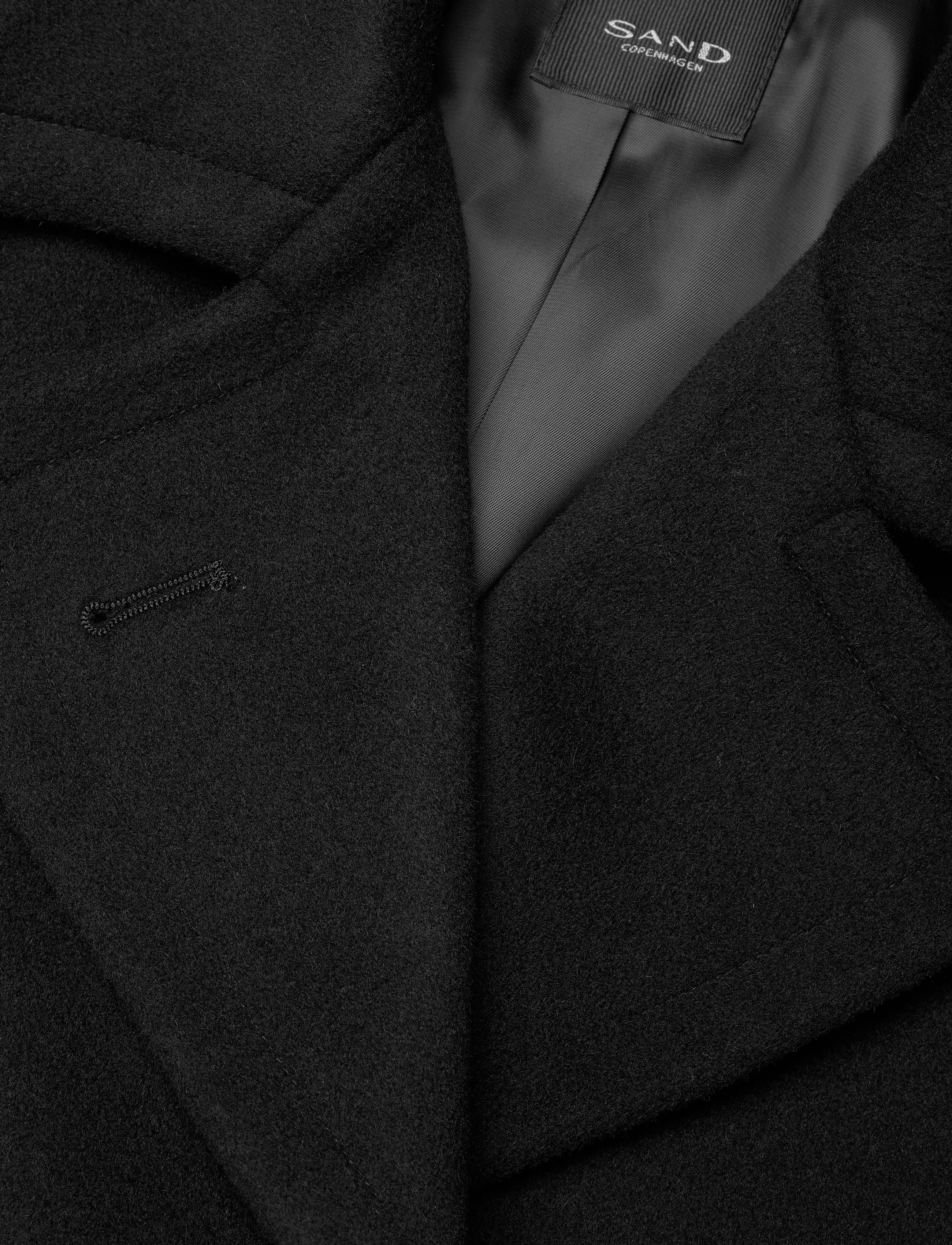 SAND - Cashmere Coat W - Clareta Belt - black - 3