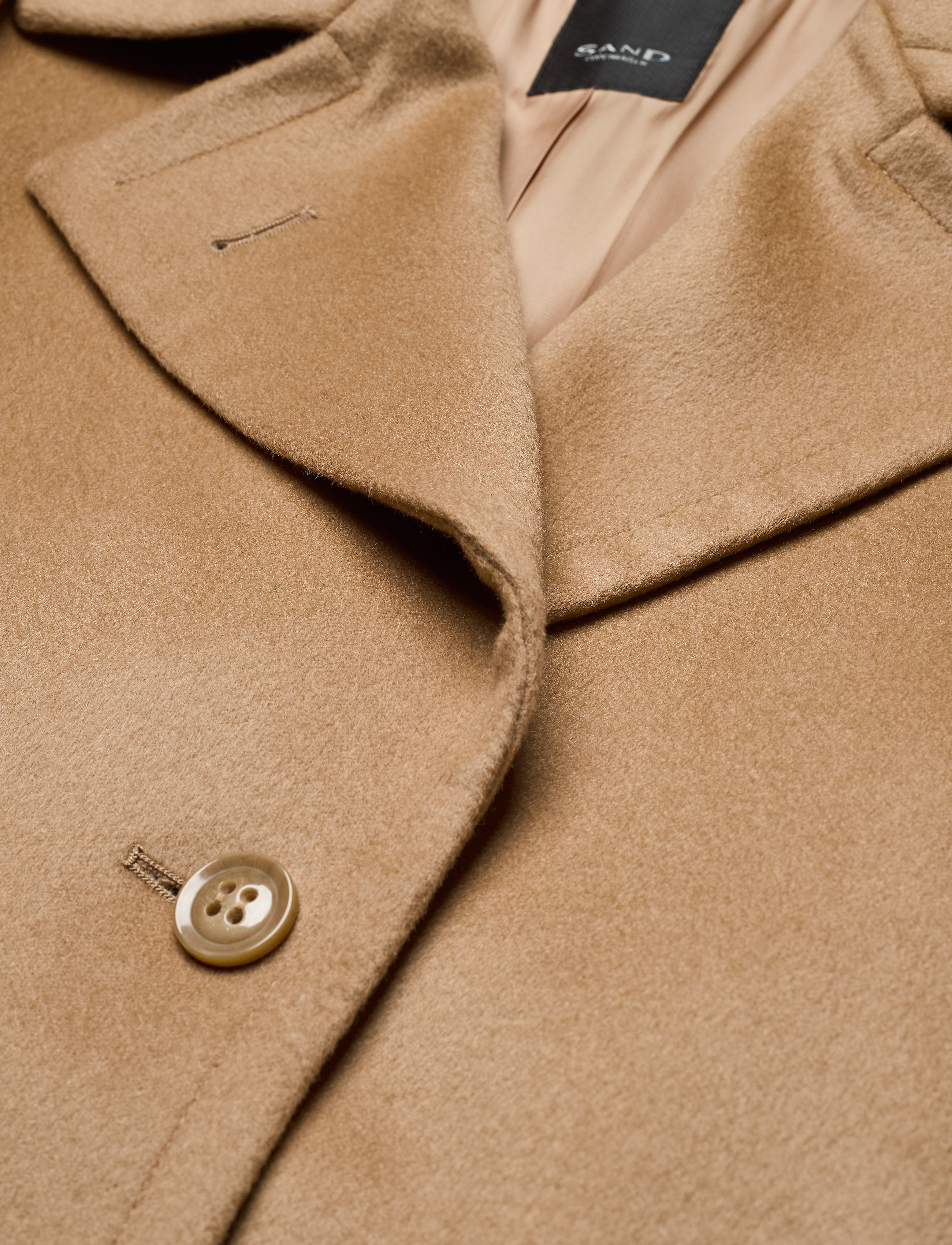 SAND - Cashmere Coat W - Clareta Belt - camel - 2