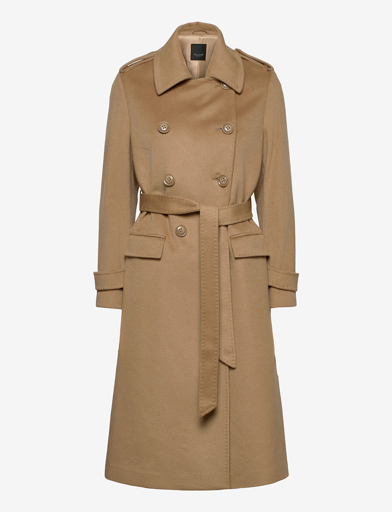 SAND - Cashmere Coat W - Bo - camel - 1