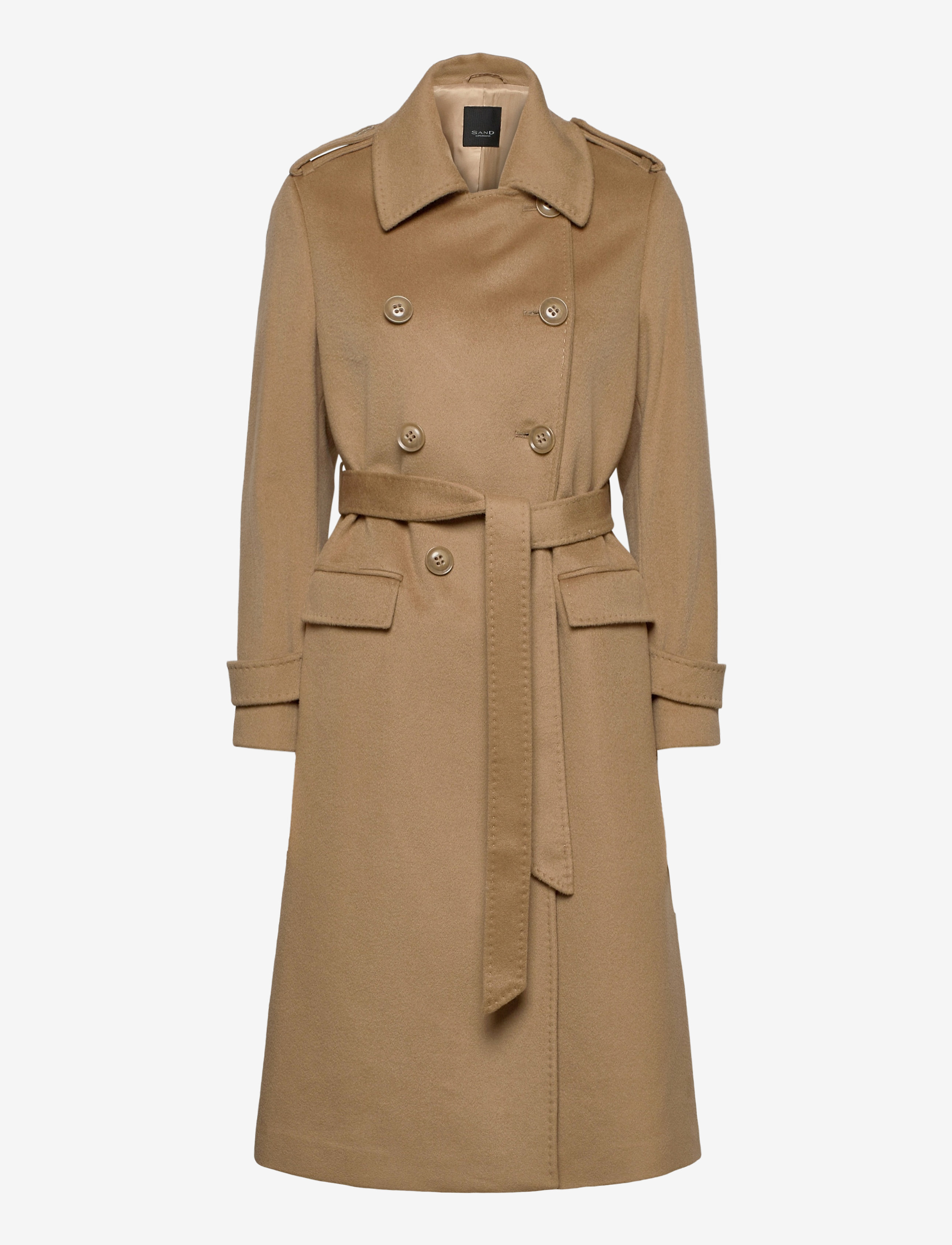 SAND - Cashmere Coat W - Bo - camel - 1