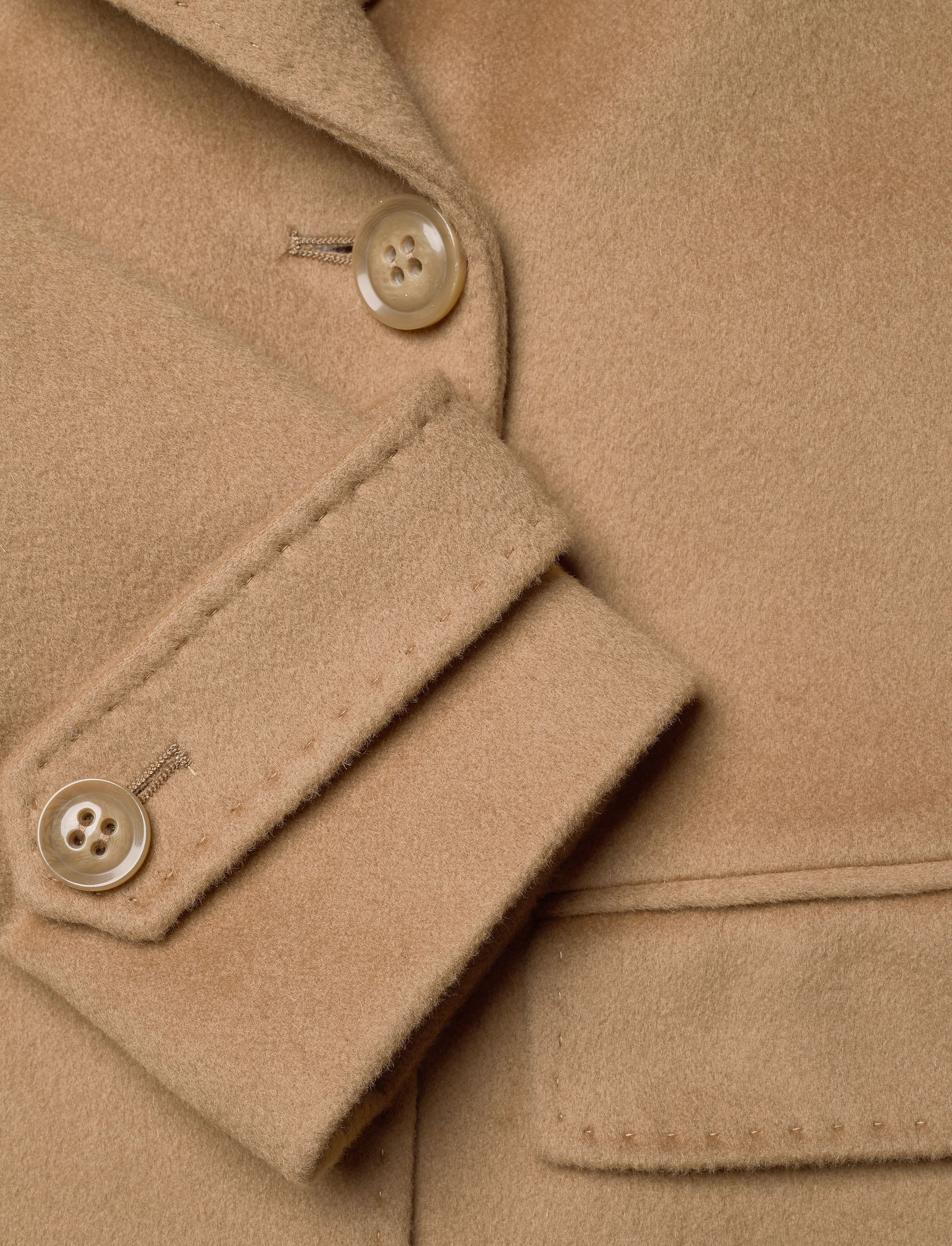SAND - Cashmere Coat W - Bo - camel - 4