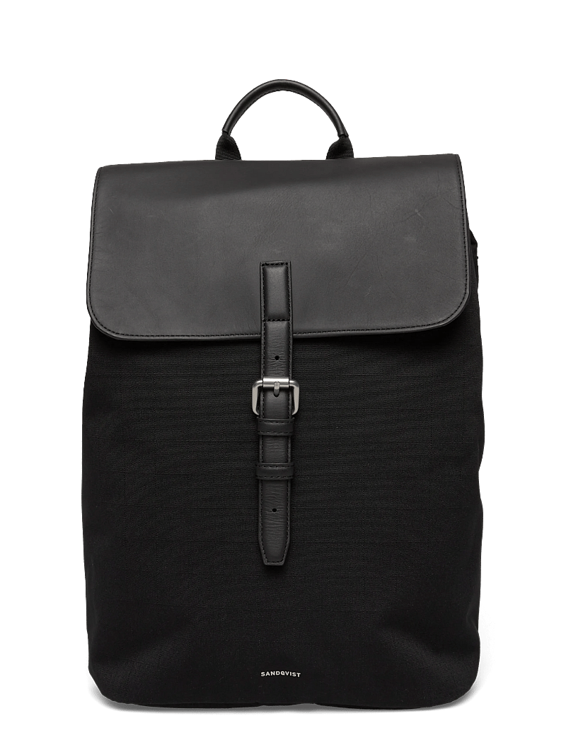 SANDQVIST - EVERYDAY Lid Backpack M - igapäevane stiil - black - 1
