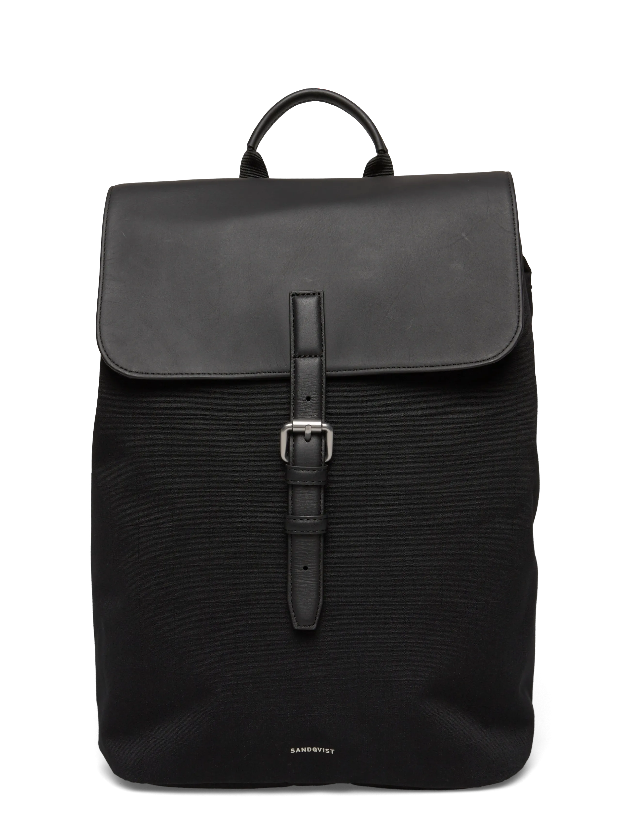 SANDQVIST EVERYDAY Lid Backpack M - Vesker - BLACK / black