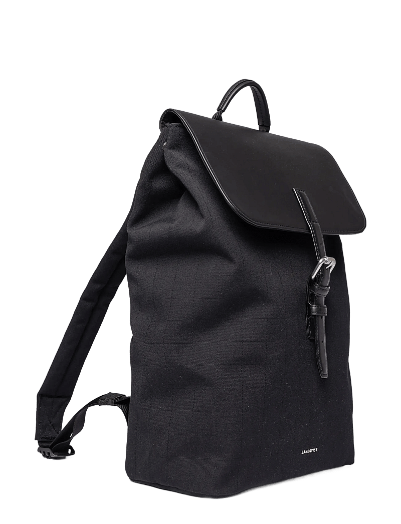 SANDQVIST - EVERYDAY Lid Backpack M - igapäevane stiil - black - 4