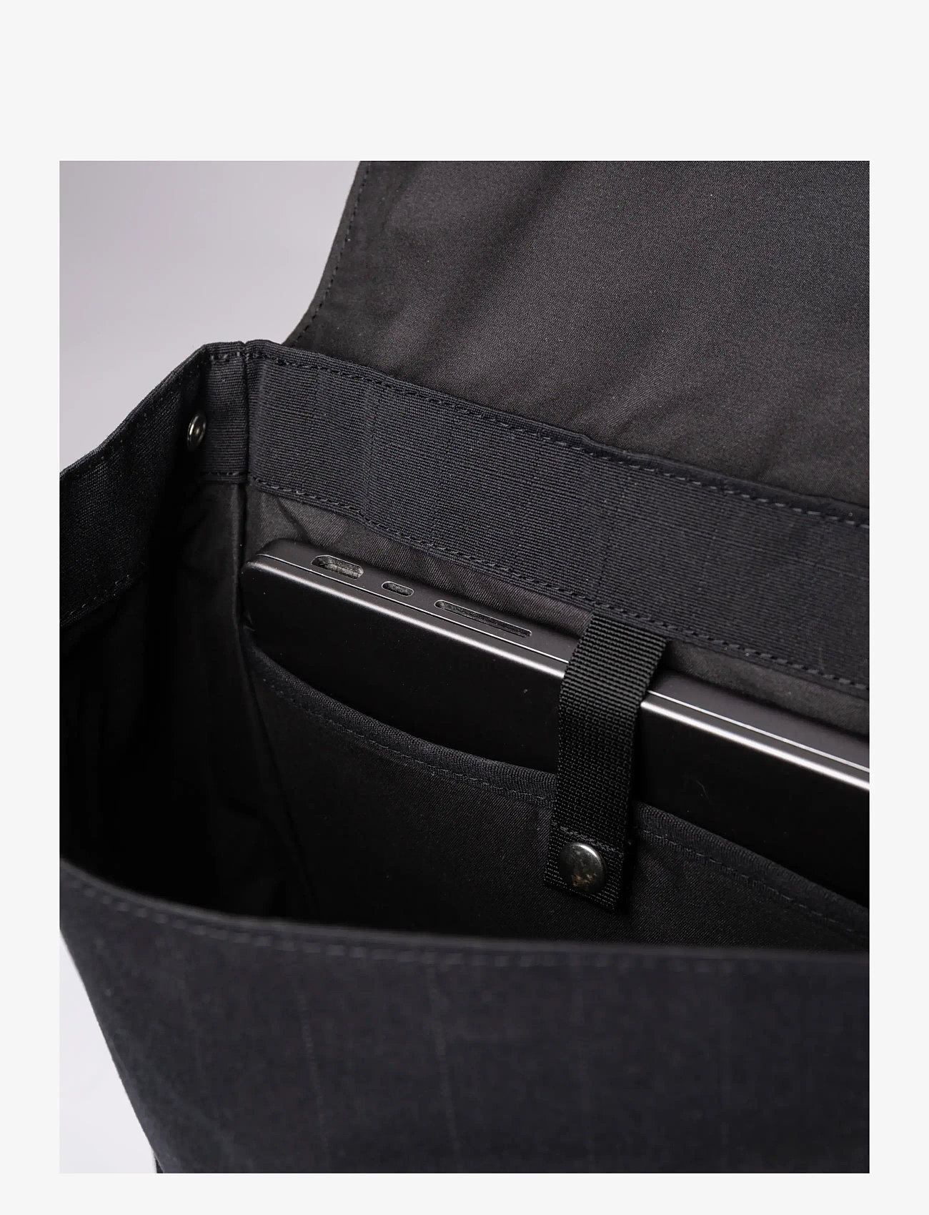 SANDQVIST - EVERYDAY Lid Backpack M - igapäevane stiil - black - 5
