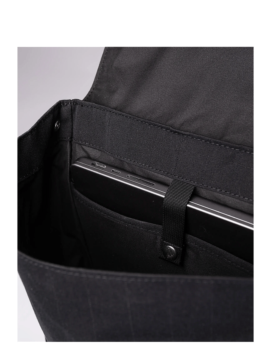 SANDQVIST - EVERYDAY Lid Backpack M - plecaki biznesowe - black - 5