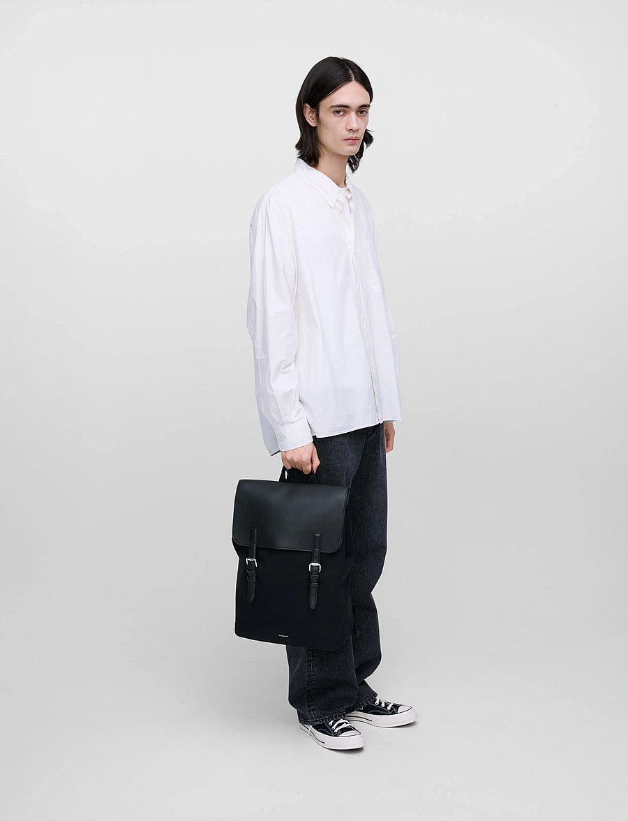 SANDQVIST - EVERYDAY Lid Backpack L - black - 0