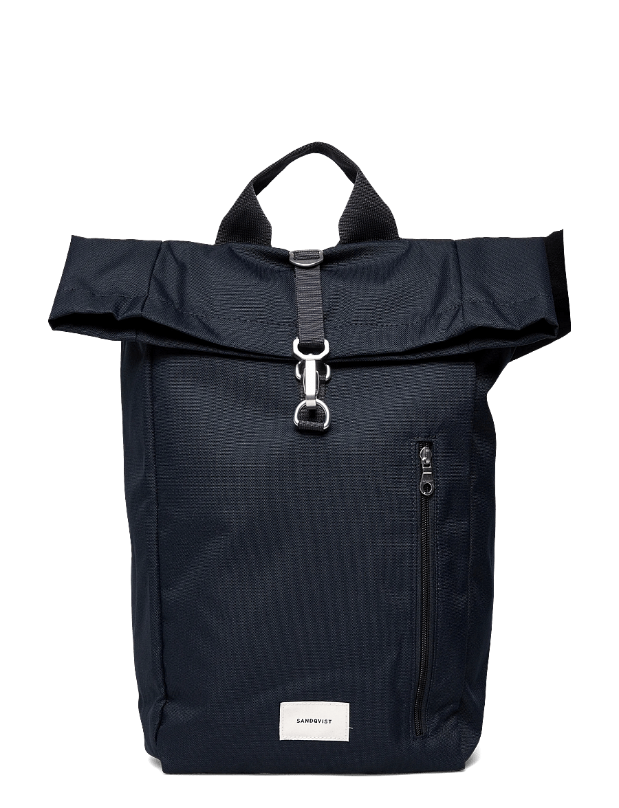 SANDQVIST - GROUND Rolltop Backpack L - navy with navy webbing - 0