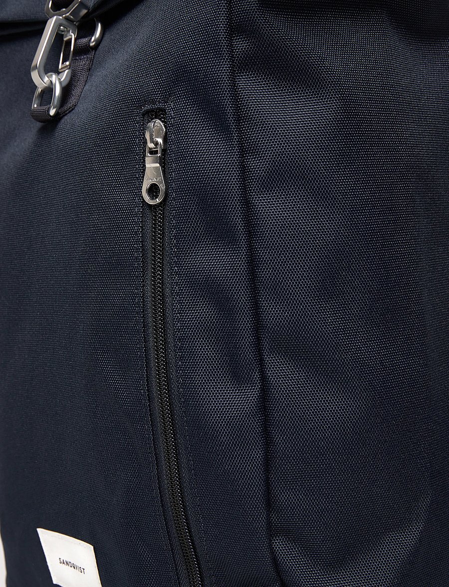 SANDQVIST - GROUND Rolltop Backpack L - navy with navy webbing - 3