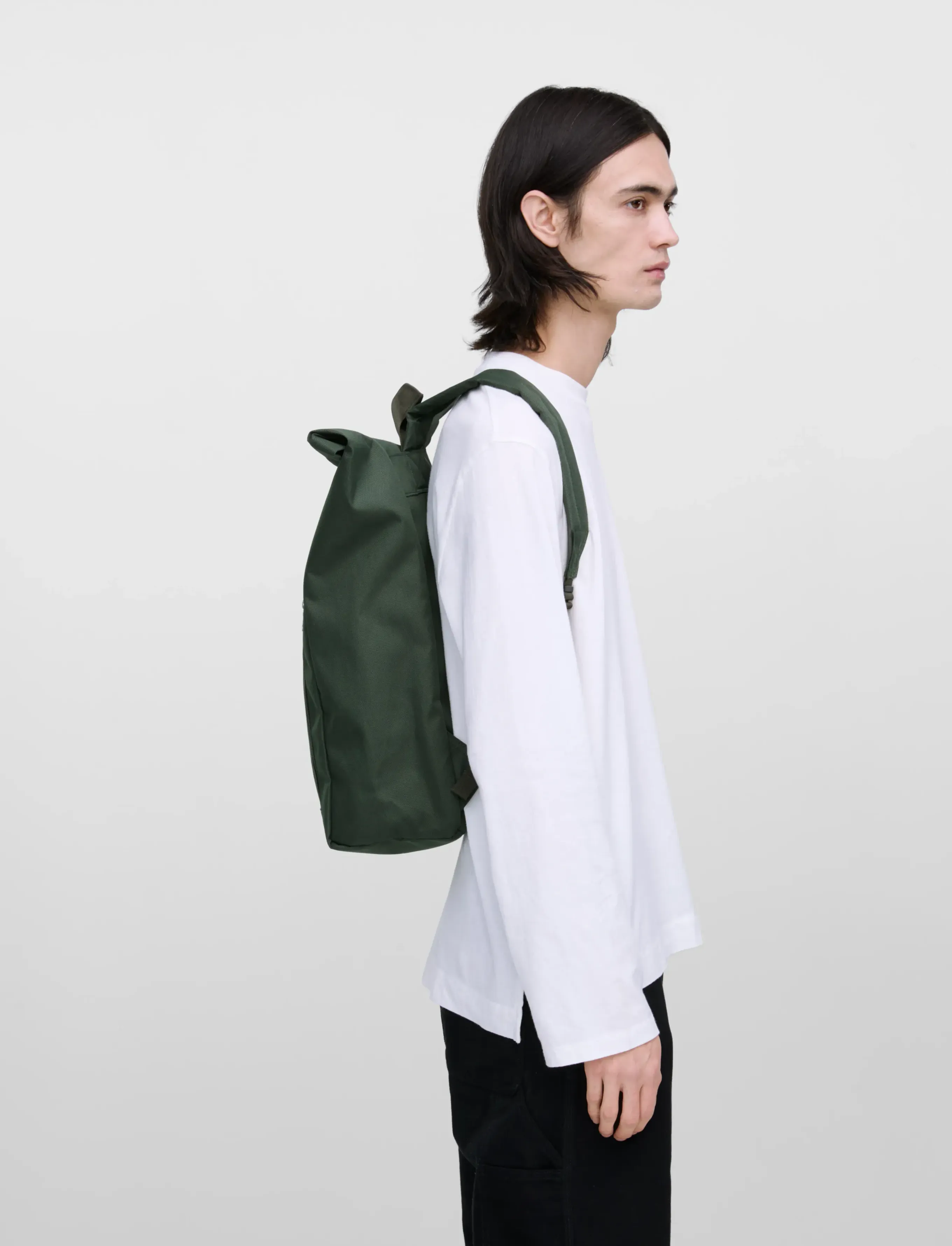 SANDQVIST GROUND Rolltop Backpack L - Skandinavisk - DAWN GREEN WITH DAWN GREEN WEBBING / khaki/green