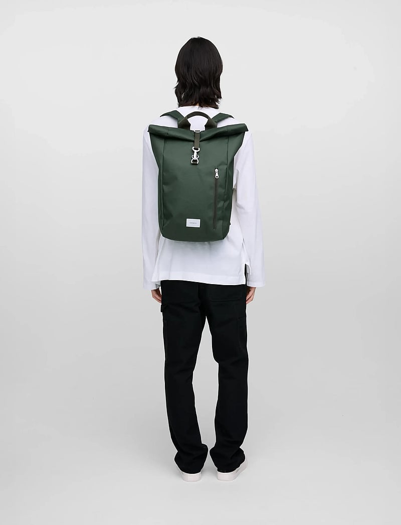 SANDQVIST - GROUND Rolltop Backpack L - hverdags stil - dawn green with dawn green webbing - 4