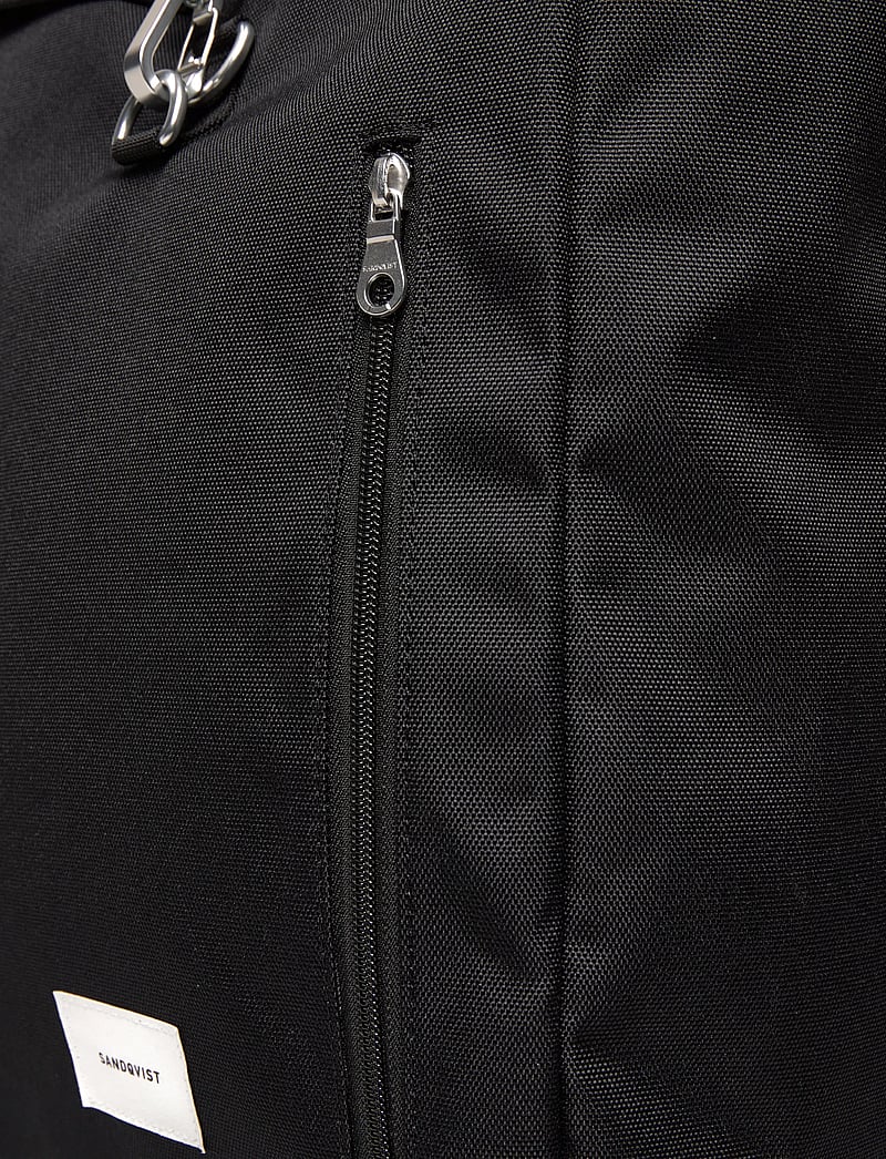 SANDQVIST - GROUND Rolltop Backpack L - rucksäcke mit rollverschluss - black with black webbing - 3