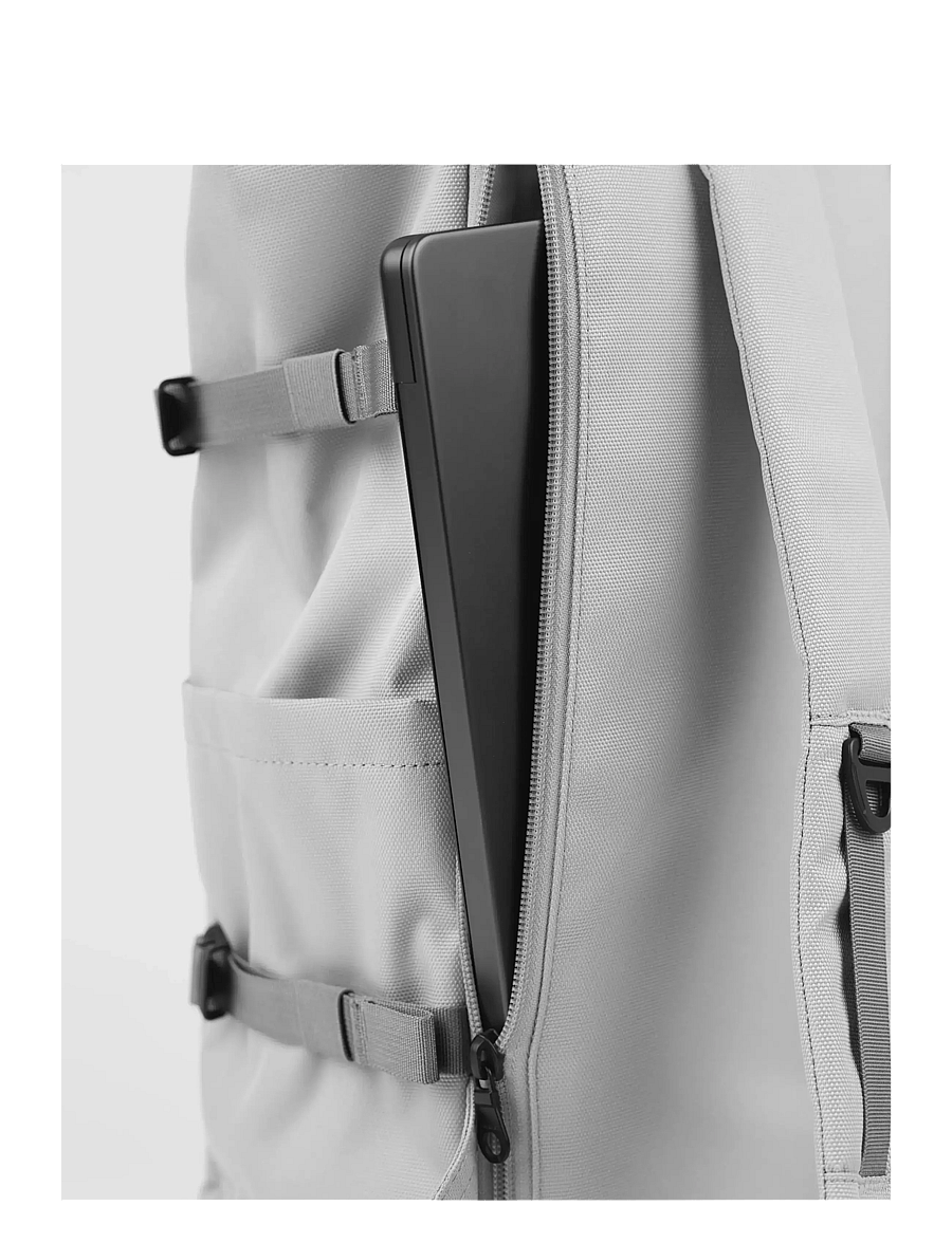 SANDQVIST - ICON Rolltop Backpack L - rolltop-rygsække - light grey - 1