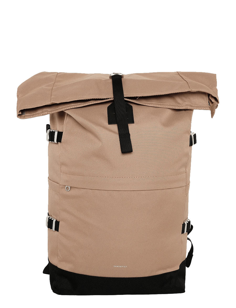 SANDQVIST - ICON Rolltop Backpack 16" - rolltop-rygsække - beige - 0