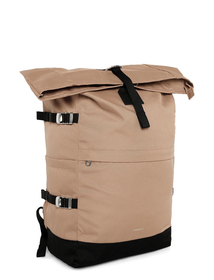 SANDQVIST - ICON Rolltop Backpack 16" - rolltop-rygsække - beige - 2
