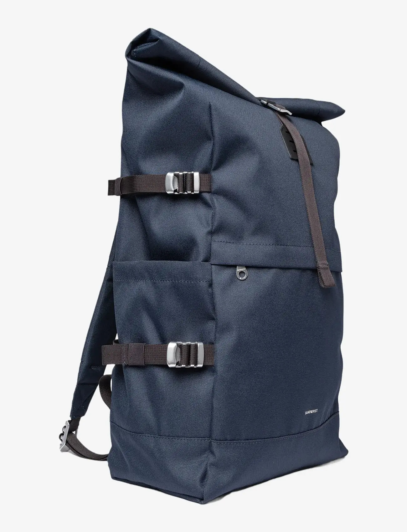 SANDQVIST - ICON Rolltop Backpack L - accessories - navy with black leather - 2
