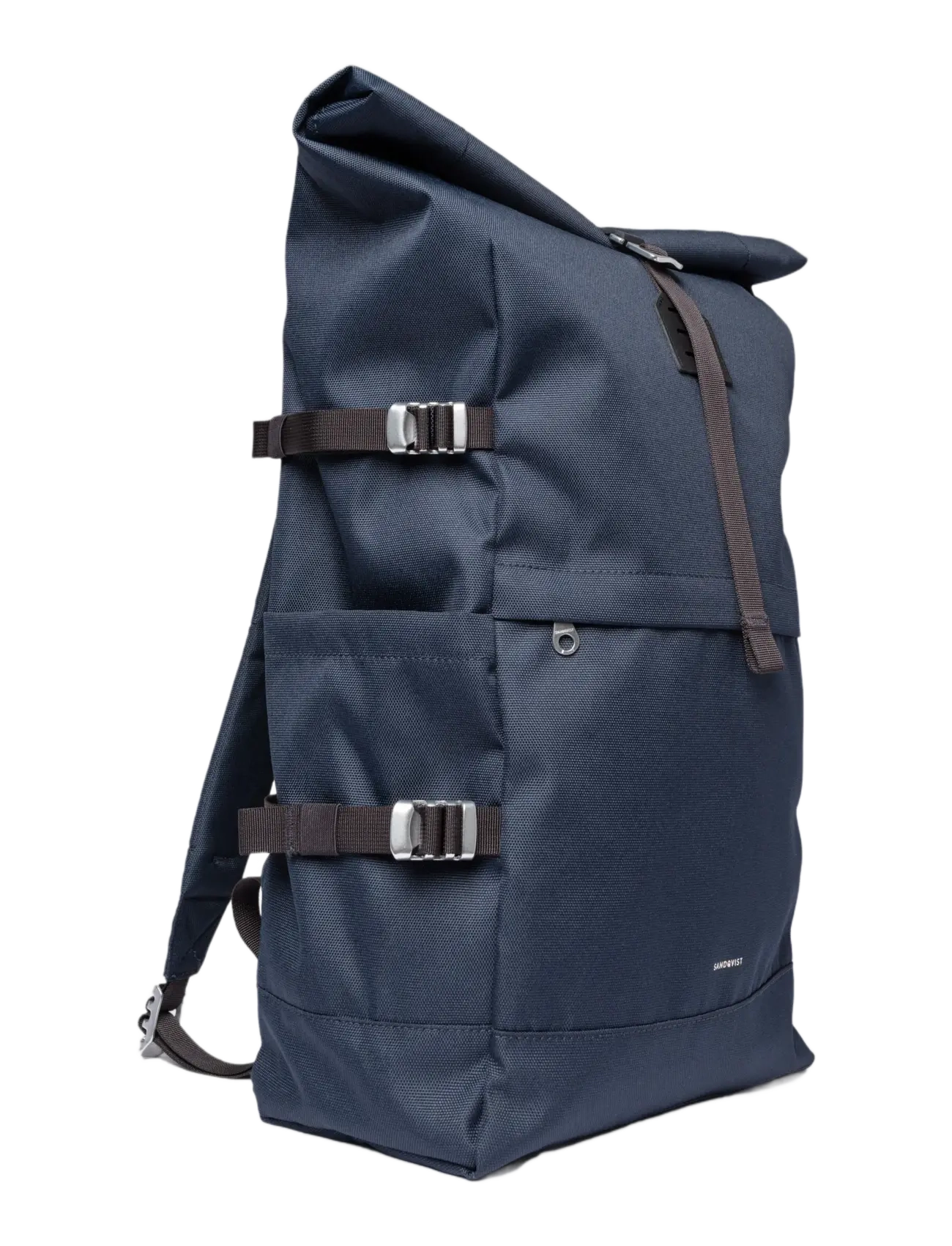 SANDQVIST - ICON Rolltop Backpack L - accessories - navy with black leather - 2