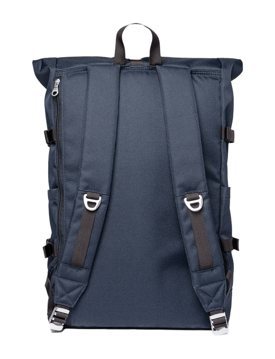 SANDQVIST - ICON Rolltop Backpack L - rolltop-ryggsäckar - navy with black leather - 3