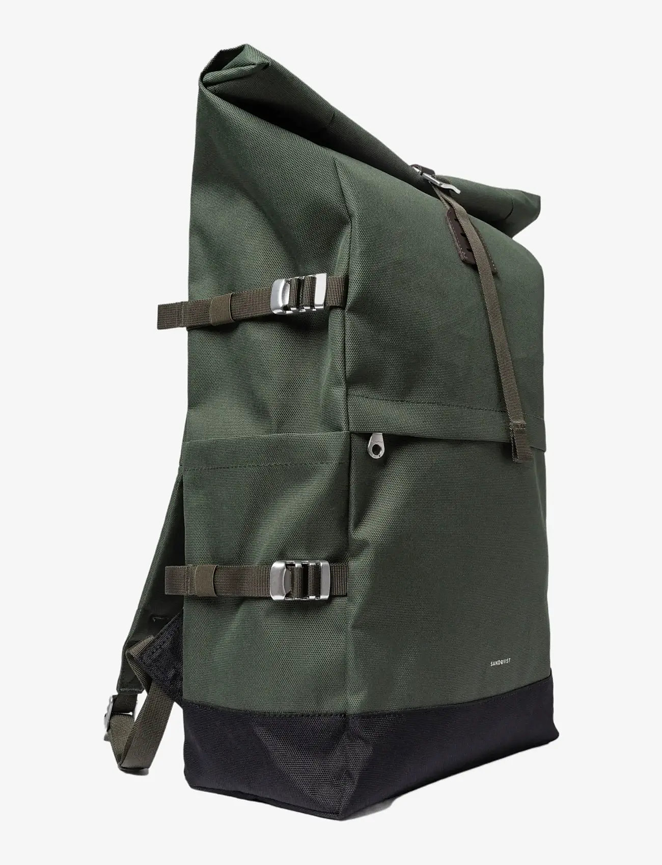 SANDQVIST - ICON Rolltop Backpack L - dawn green with dark brown leather - 2