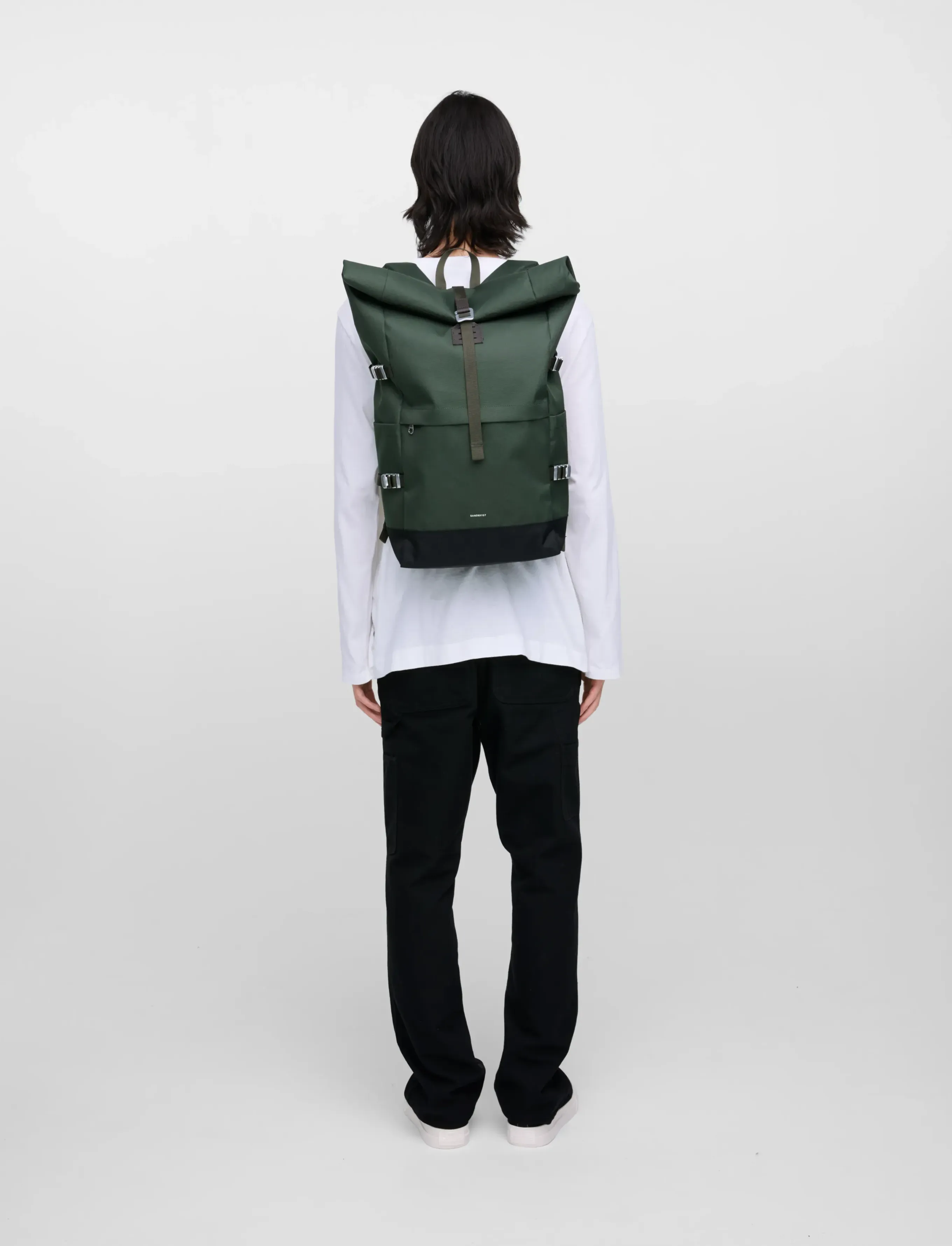 SANDQVIST Icon Rolltop Backpack L, Mænd, Rolltop Rygsæk, Kakigrøn, Str: ONE SIZE