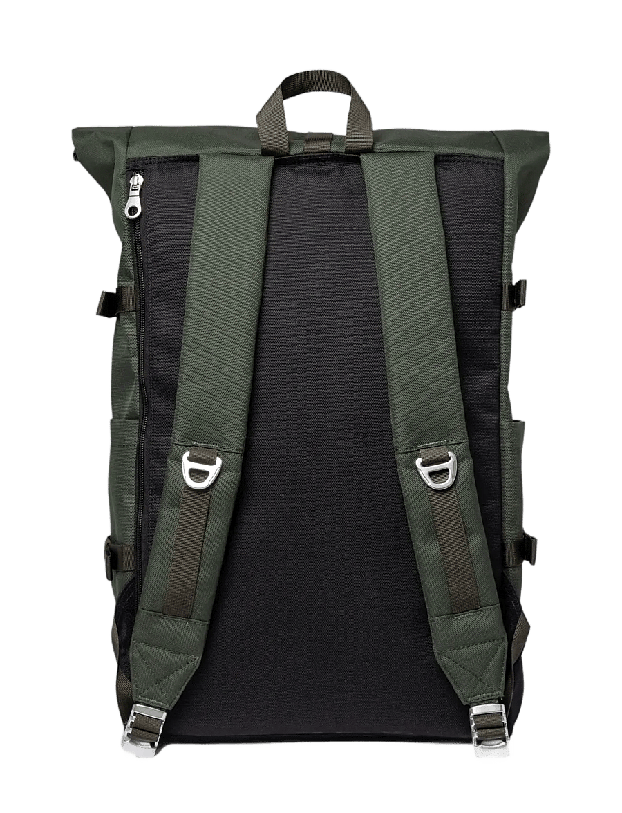 SANDQVIST - ICON Rolltop Backpack L - rolltop seljakotid - dawn green with dark brown leather - 3
