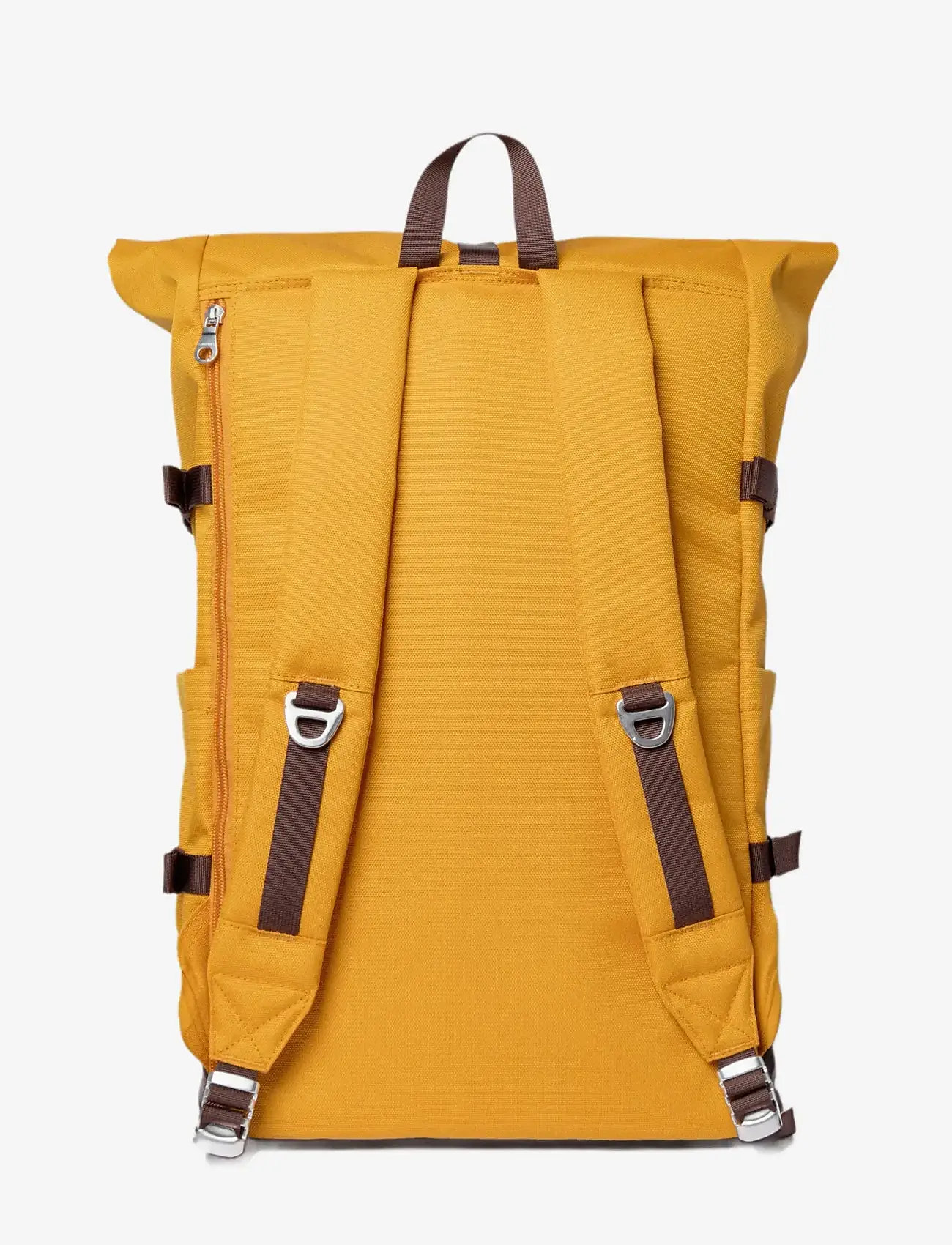 SANDQVIST - ICON Rolltop Backpack L - golden yellow with natural leather - 1