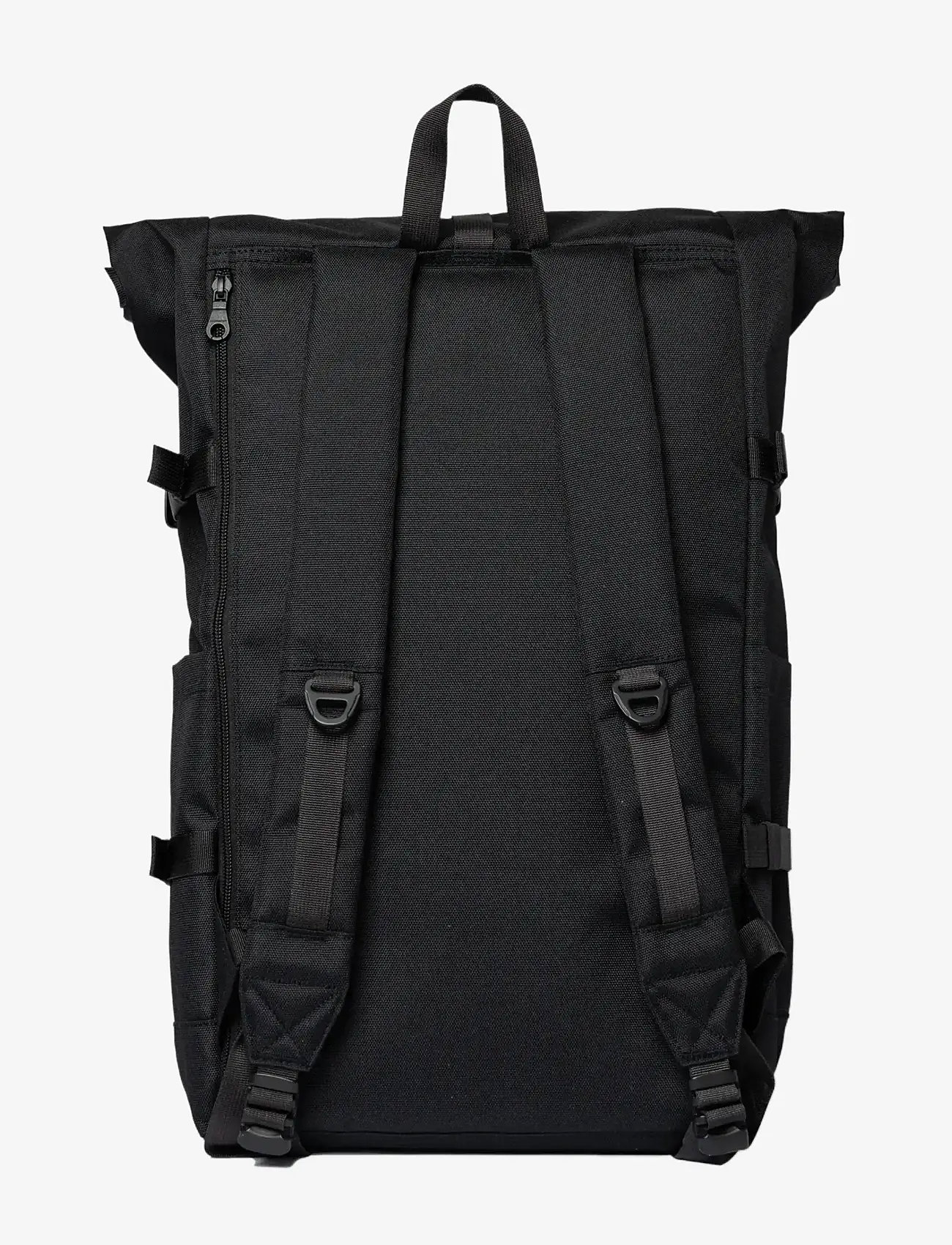 SANDQVIST - ICON Rolltop Backpack L - hverdags stil - black/ black with black leather - 3