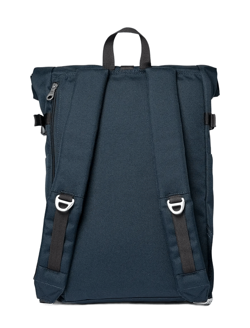 SANDQVIST - ICON Rolltop Backpack M - alltags-style - navy with black leather - 3