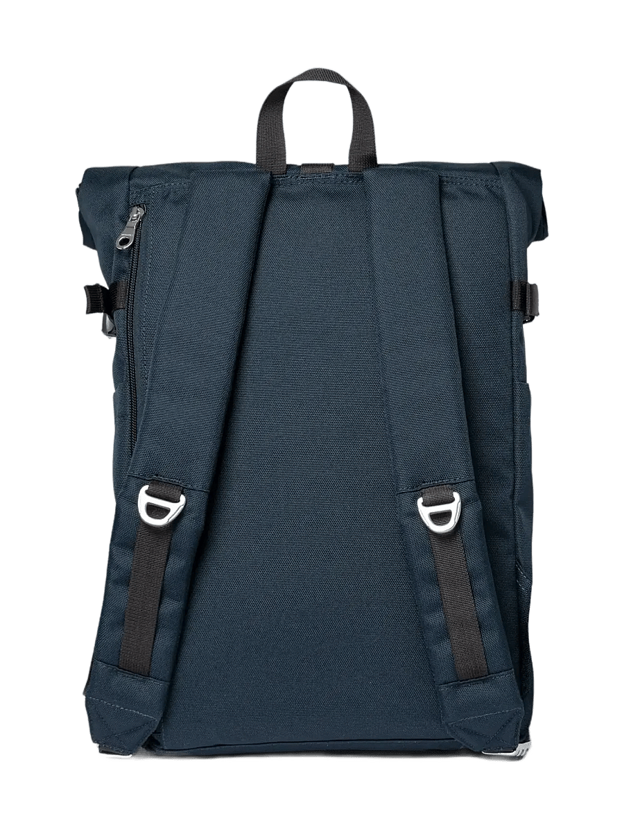 SANDQVIST - ICON Rolltop Backpack M - rolltop-ryggsäckar - navy with black leather - 3
