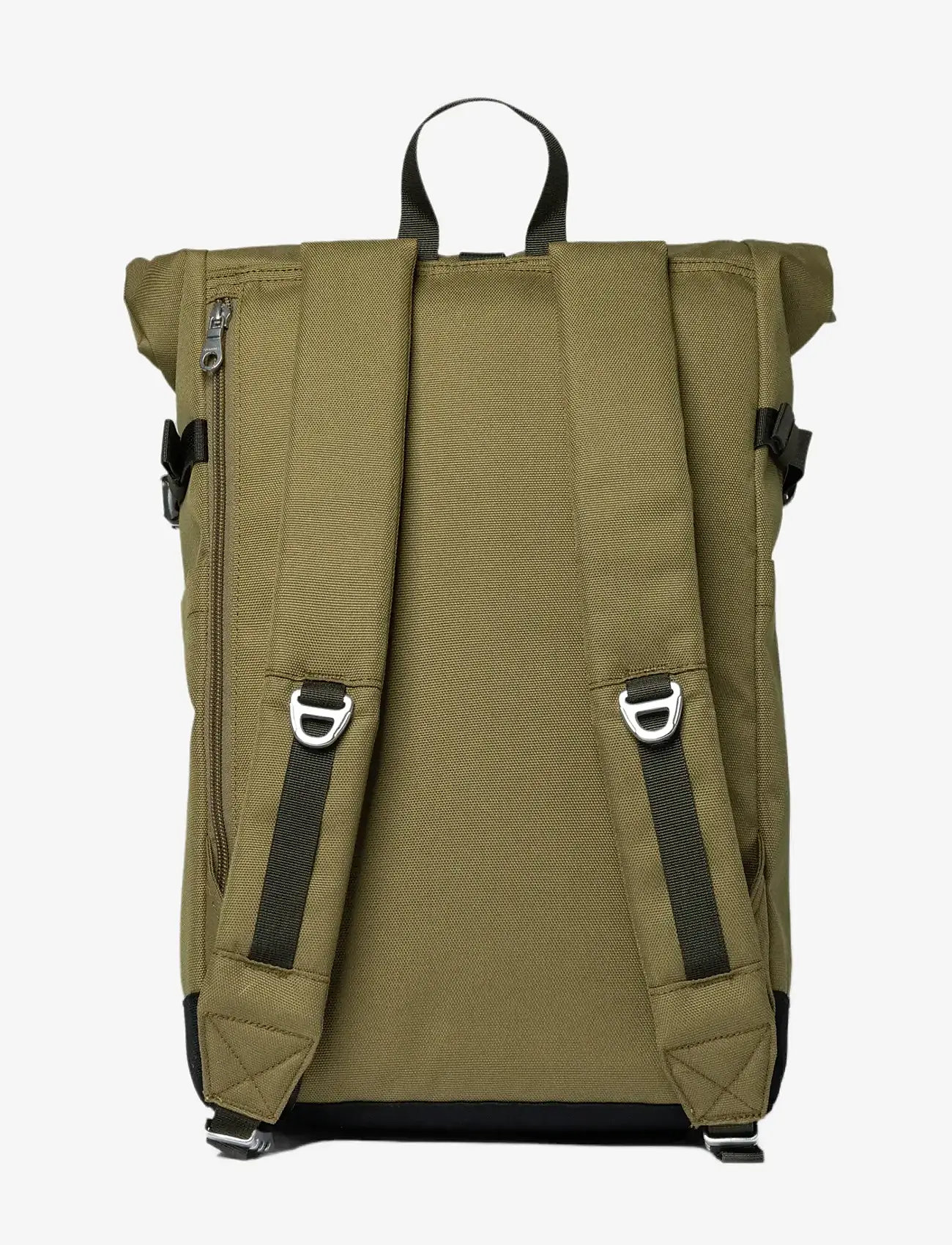 SANDQVIST - ICON Rolltop Backpack M - accessoires - olive drab with black leather - 1
