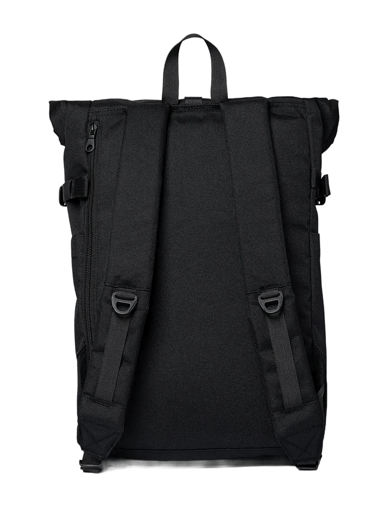 SANDQVIST - ICON Rolltop Backpack M - alltags-style - black/ black with black leather - 2