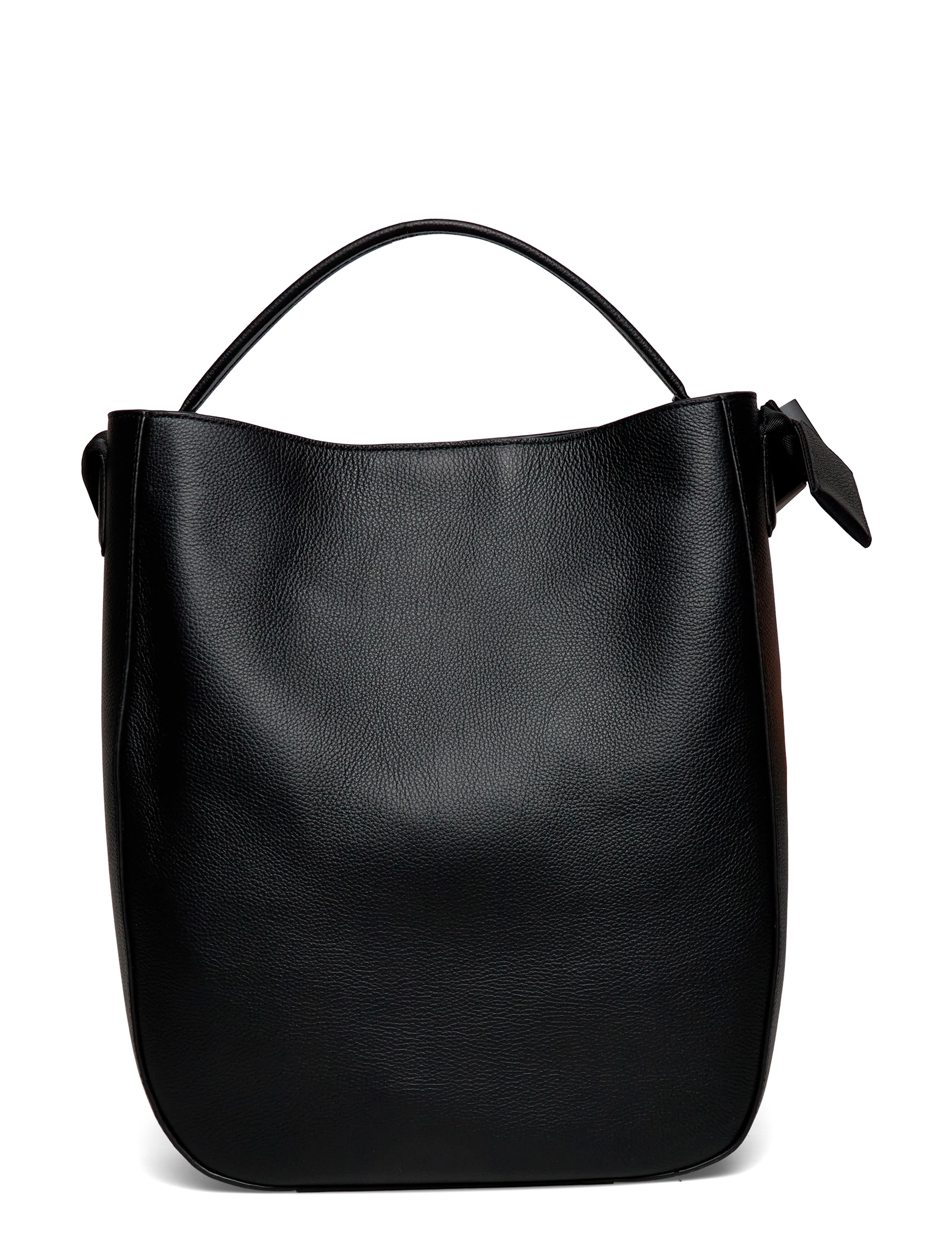 SANDQVIST - LEATHER Hobo Tote Bag 14" - totes - black - 1