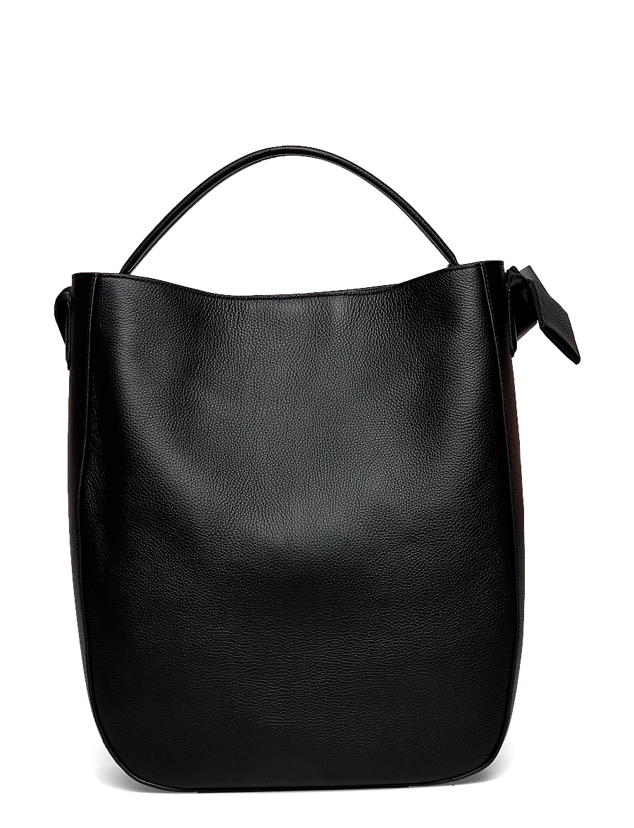 SANDQVIST - LEATHER Hobo Tote Bag 14" - totes - black - 1