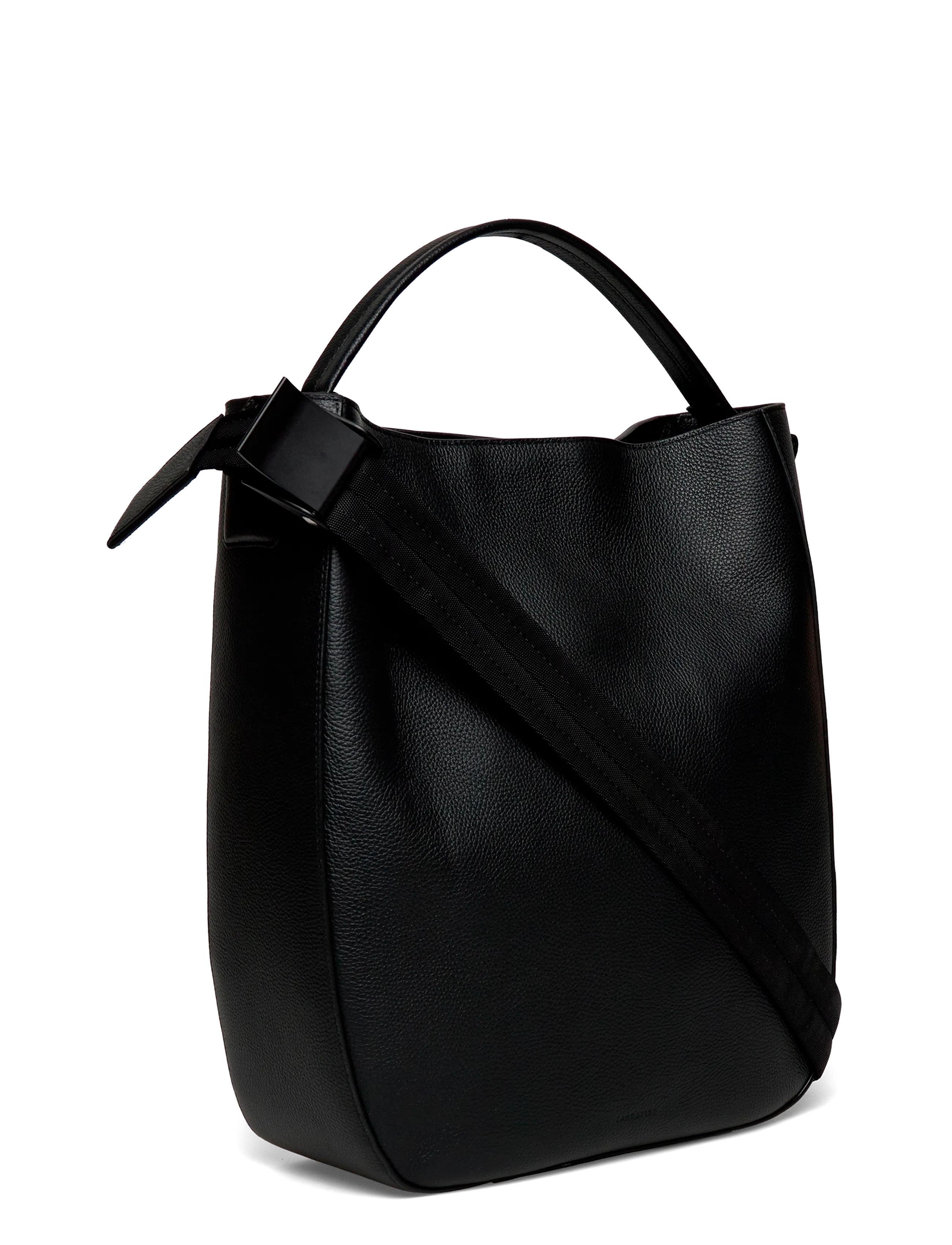 SANDQVIST - LEATHER Hobo Tote Bag 14" - totes - black - 2