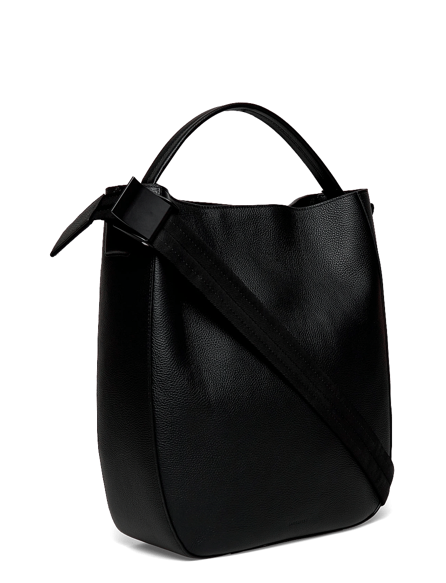 SANDQVIST - LEATHER Hobo Tote Bag 14" - totes - black - 2