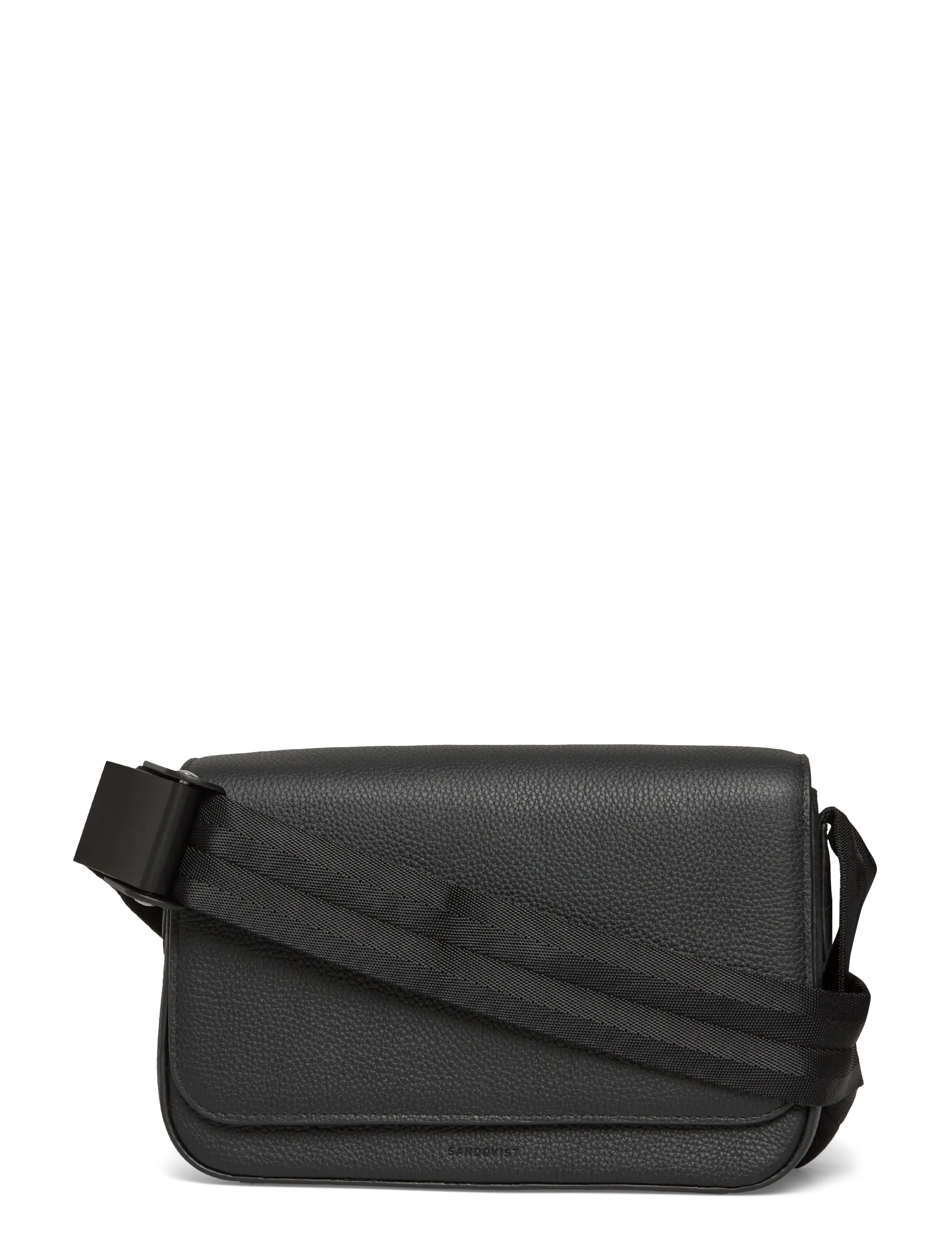 SANDQVIST LEATHER PLAIN CROSSBODY - Taschen - BLACK / black