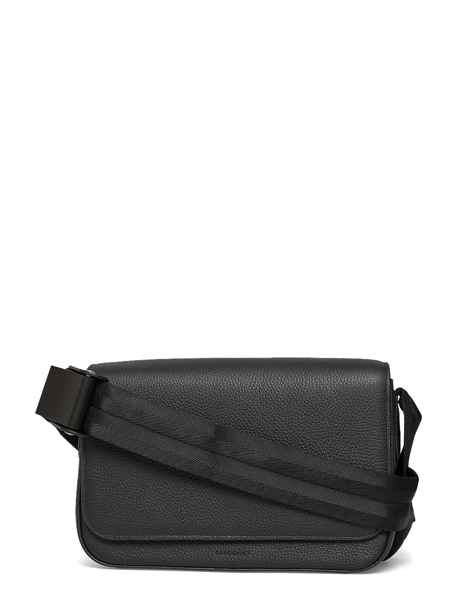 SANDQVIST - LEATHER PLAIN CROSSBODY - kasdienis stilius - black - 1
