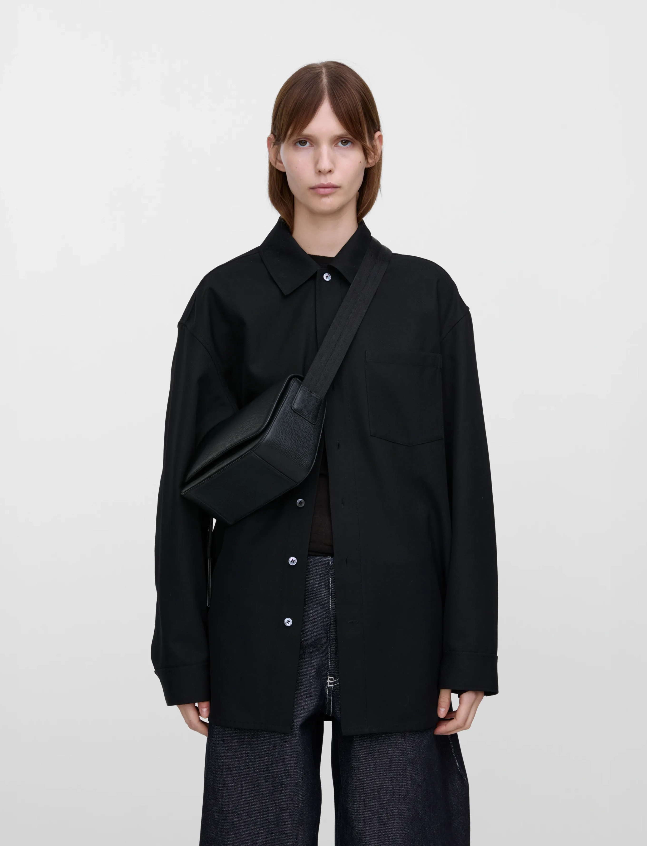 SANDQVIST - LEATHER PLAIN CROSSBODY - tilbehør - black - 5