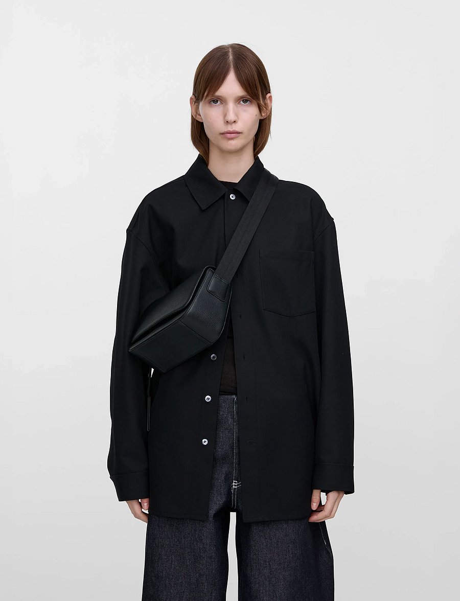 SANDQVIST - LEATHER PLAIN CROSSBODY - kasdienis stilius - black - 5