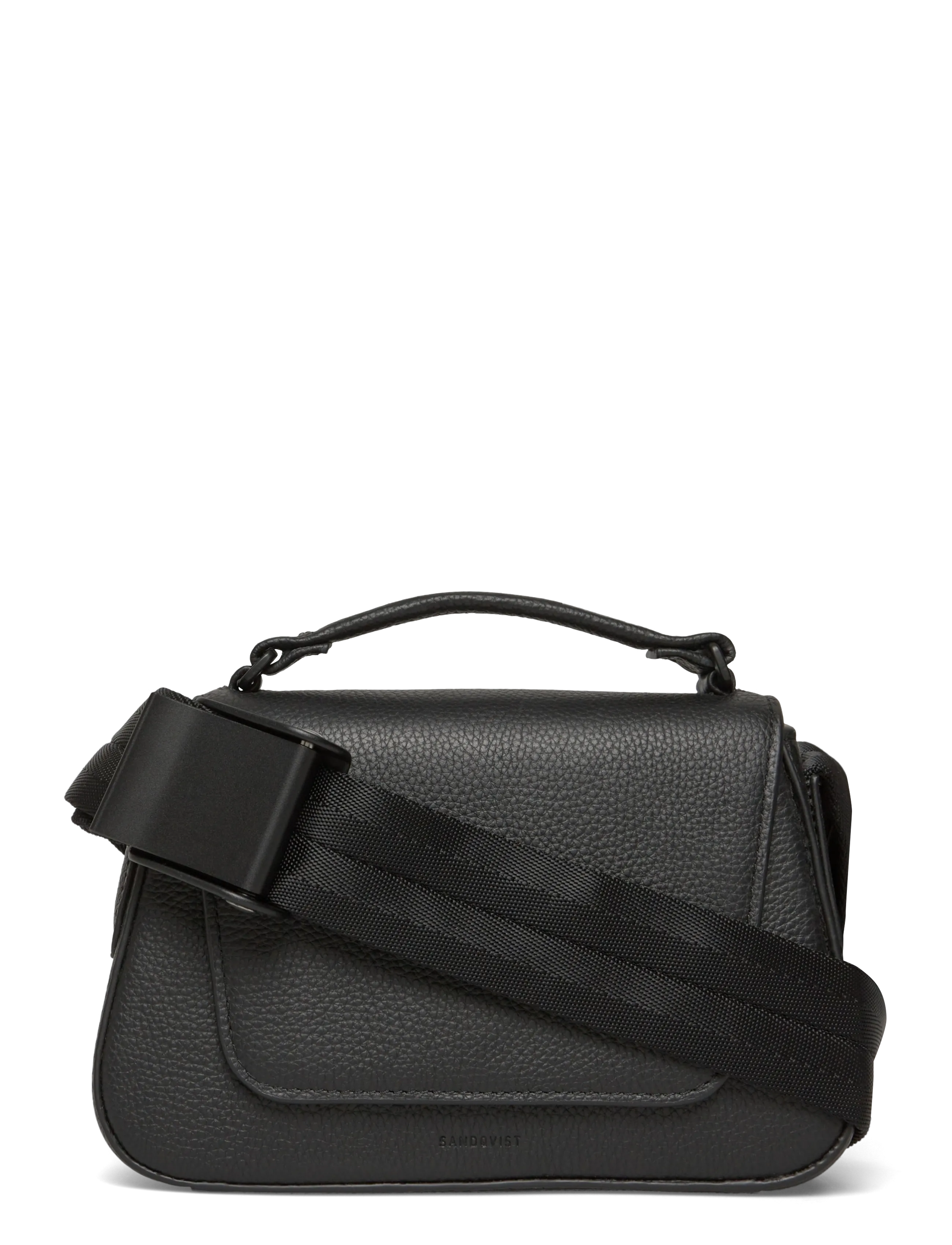 SANDQVIST Leder Handle Crossbody Schwarz - One Size - Damen