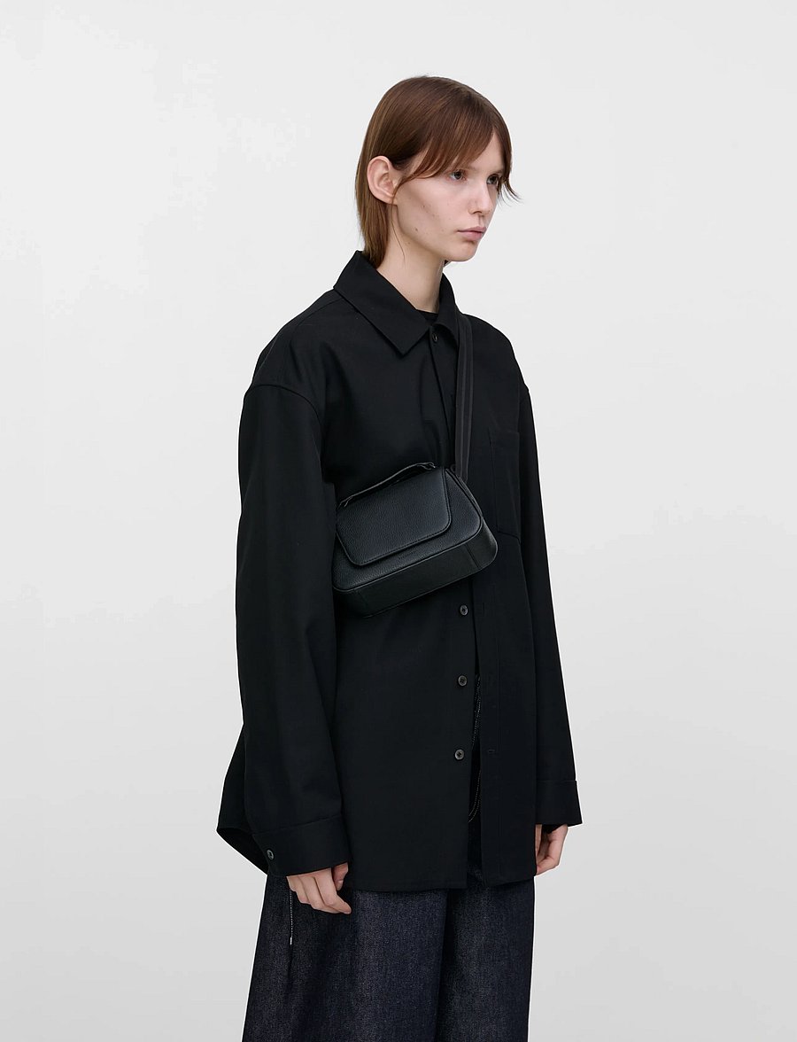 SANDQVIST - LEATHER HANDLE CROSSBODY - Õlakotid - black - 5