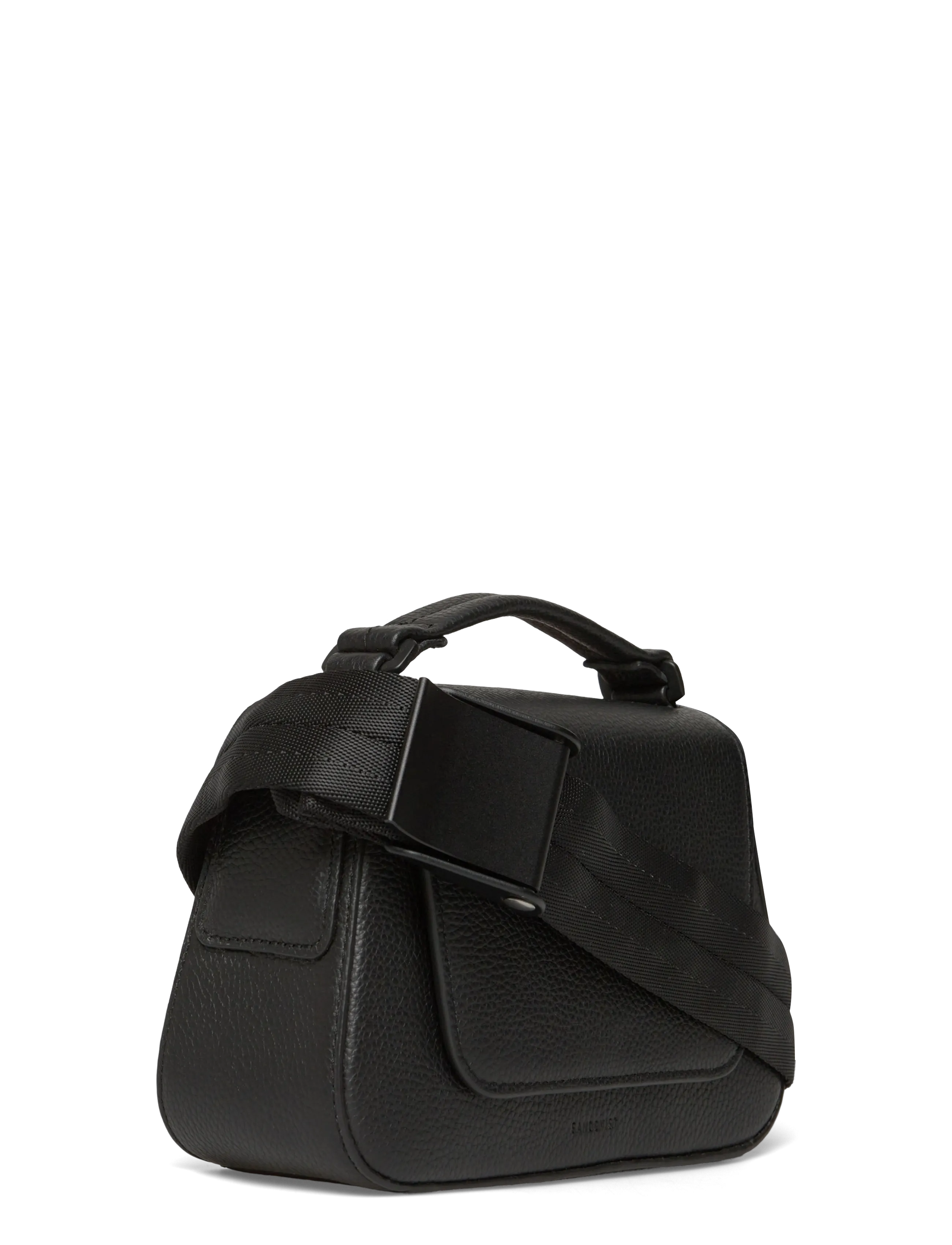 SANDQVIST - LEATHER HANDLE CROSSBODY - festtøj til outletpriser - black - 3