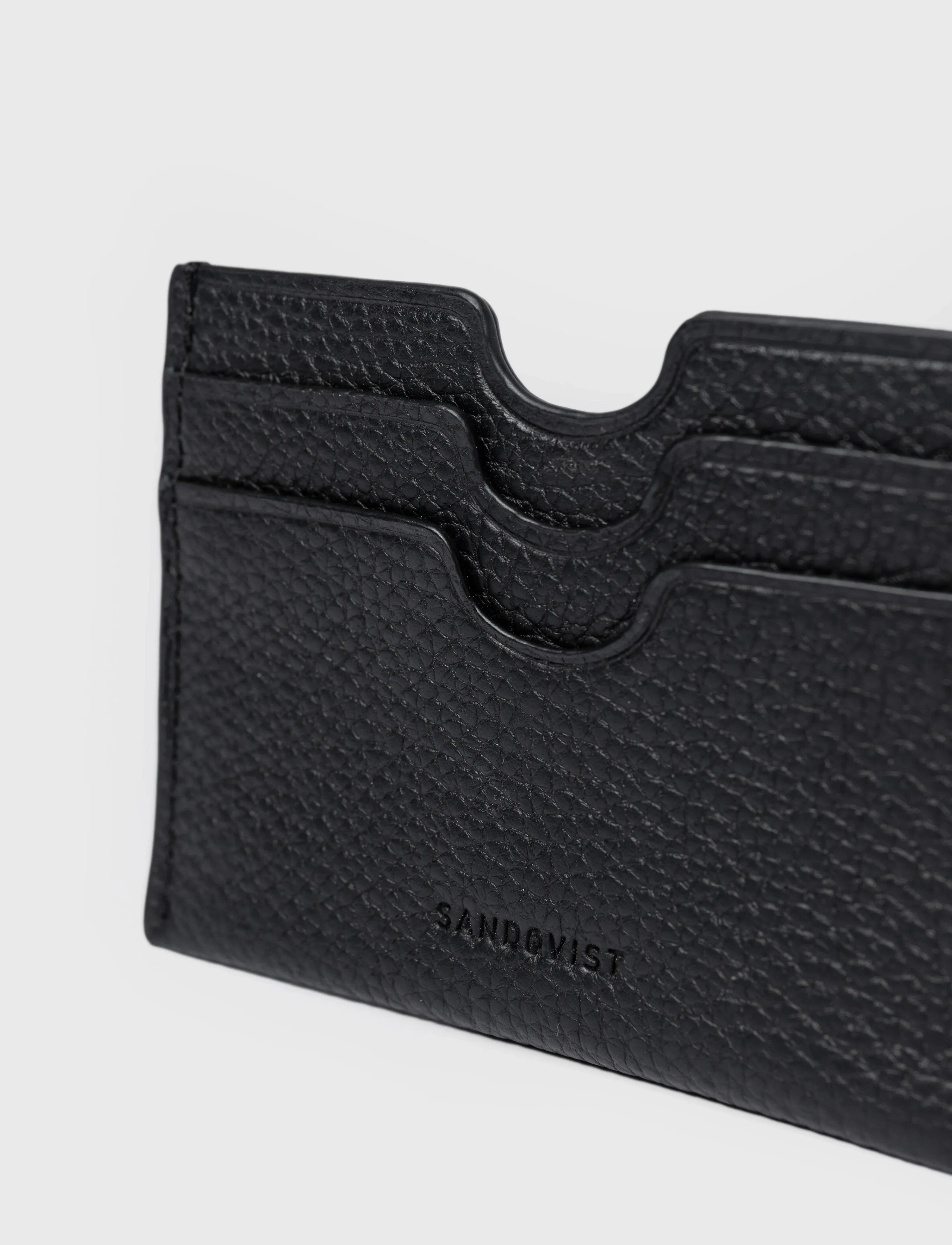 SANDQVIST Leather Card Case Multi Slot, Mænd, Læder Kortetui, Sort, Str: ONE SIZE