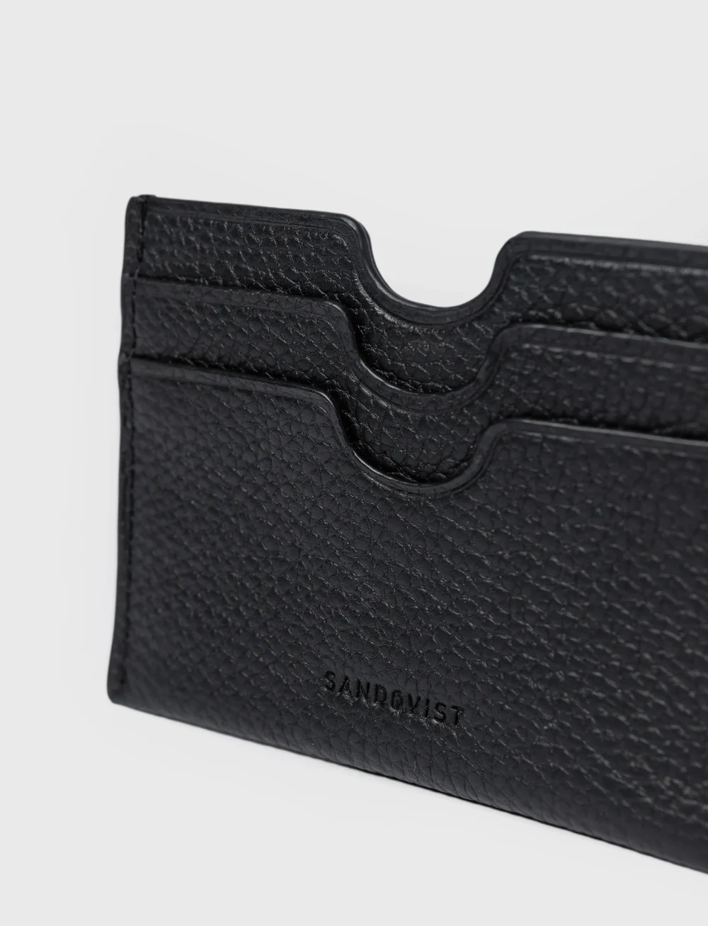 SANDQVIST - LEATHER CARD CASE MULTI SLOT - kaarditaskud - black - 0