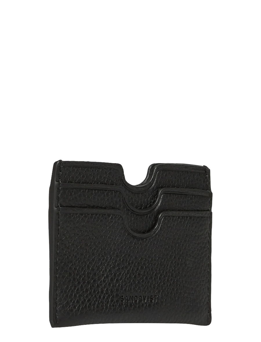 SANDQVIST - LEATHER CARD CASE MULTI SLOT - kartenetuis - black - 3
