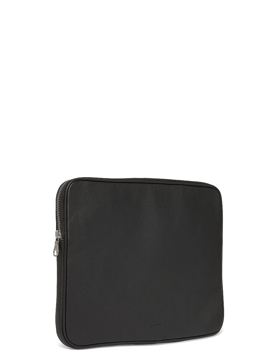 SANDQVIST - LEATHER Laptop Case Piping - laptop bags - black - 2