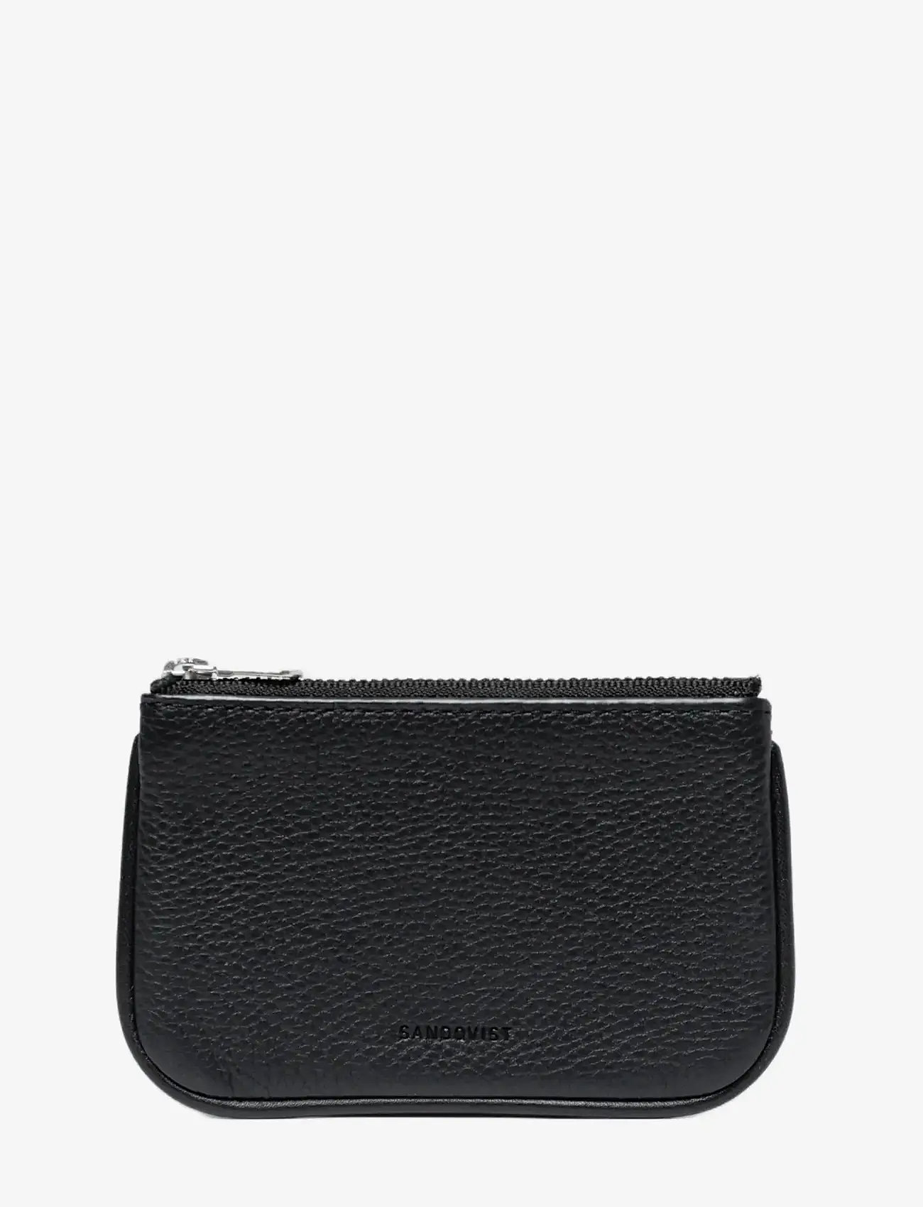SANDQVIST - LEATHER ZIP WALLET PIPING - plånböcker - black - 0